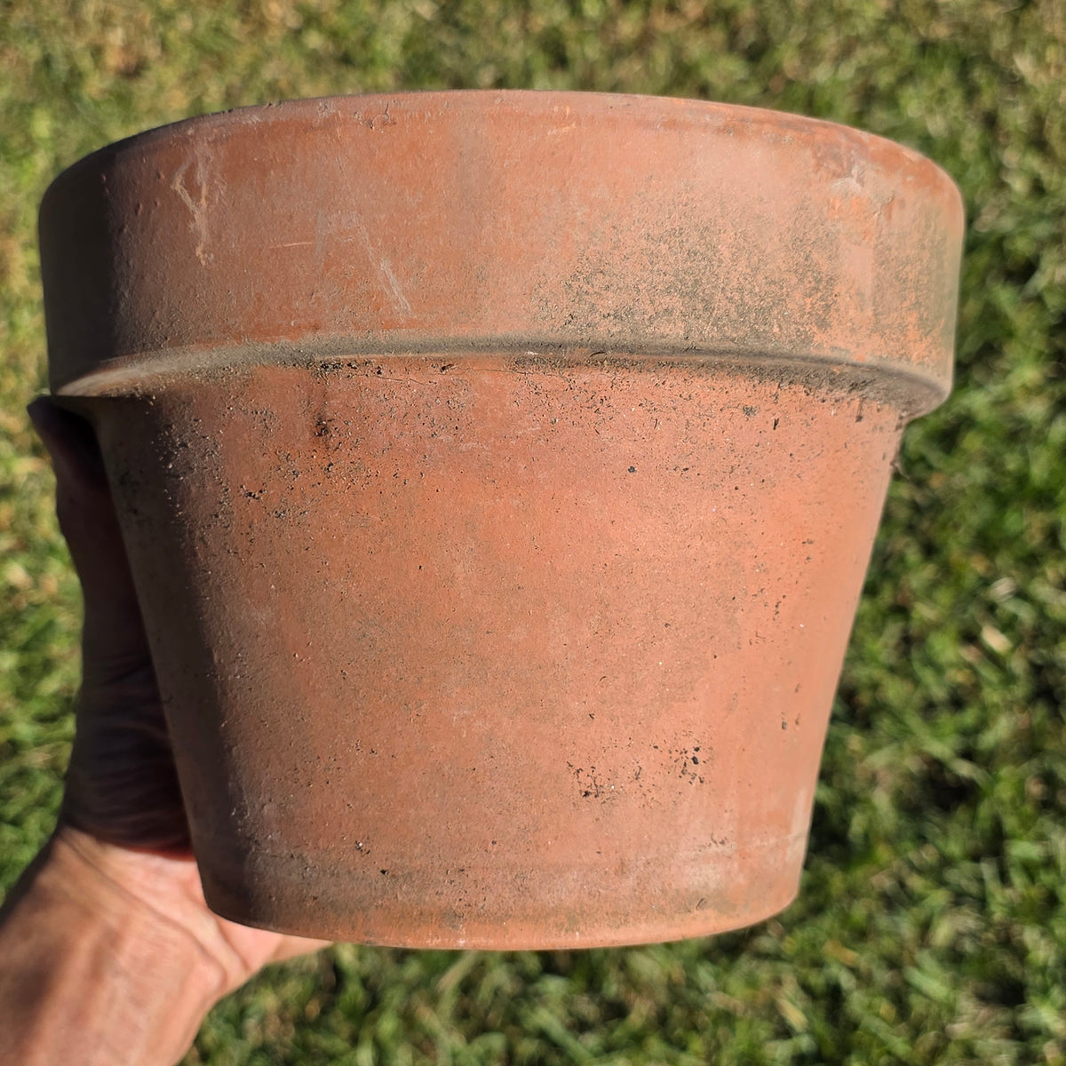 Pair of 2 Vintage ITERRA Terracotta Planter 8" Italian Clay Pots (Made in Italy)