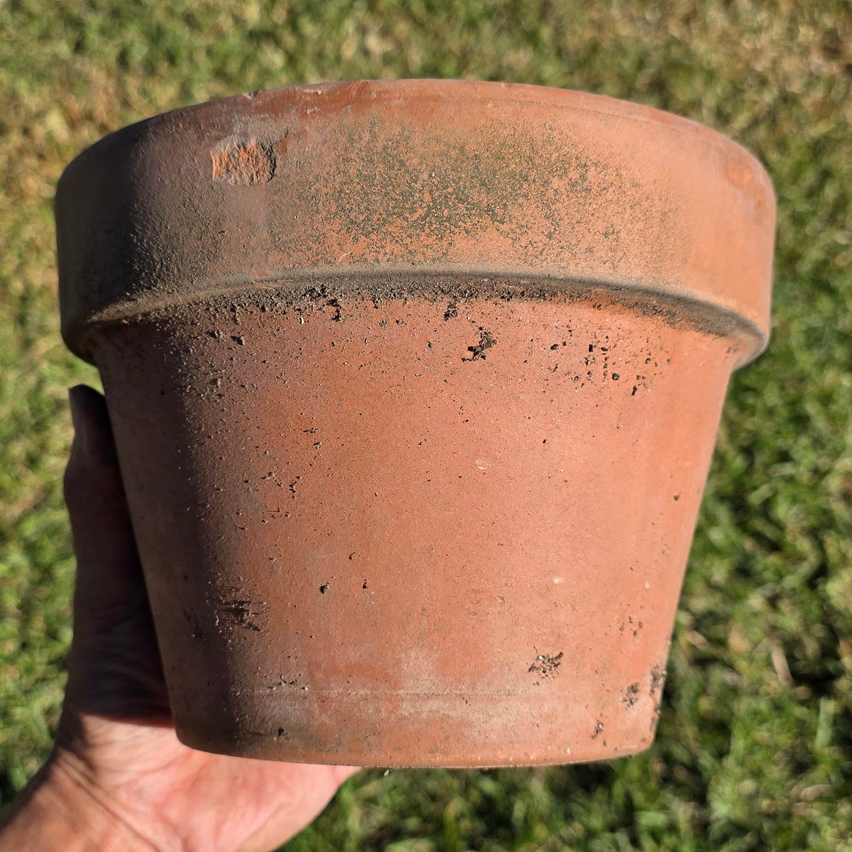 Pair of 2 Vintage ITERRA Terracotta Planter 8" Italian Clay Pots (Made in Italy)