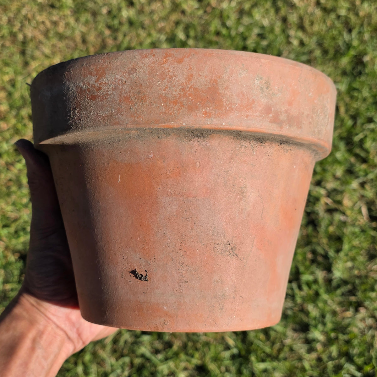 Pair of 2 Vintage ITERRA Terracotta Planter 8" Italian Clay Pots (Made in Italy)