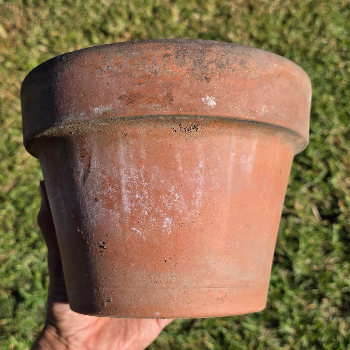 Pair of 2 Vintage ITERRA Terracotta Planter 8" Italian Clay Pots (Made in Italy)
