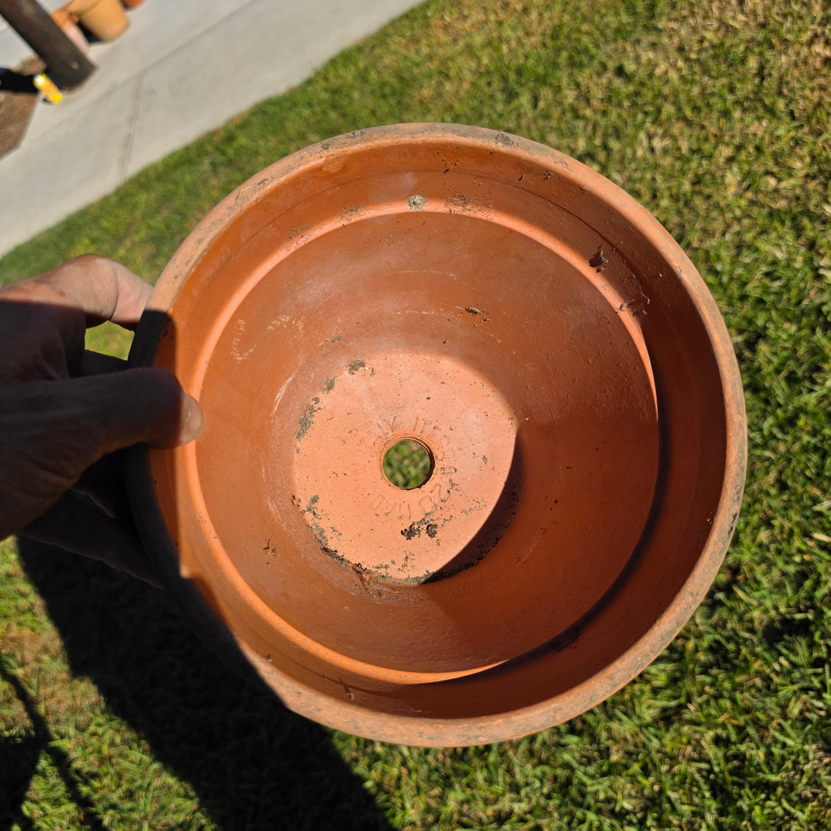 Pair of 2 Vintage ITERRA Terracotta Planter 8" Italian Clay Pots (Made in Italy)