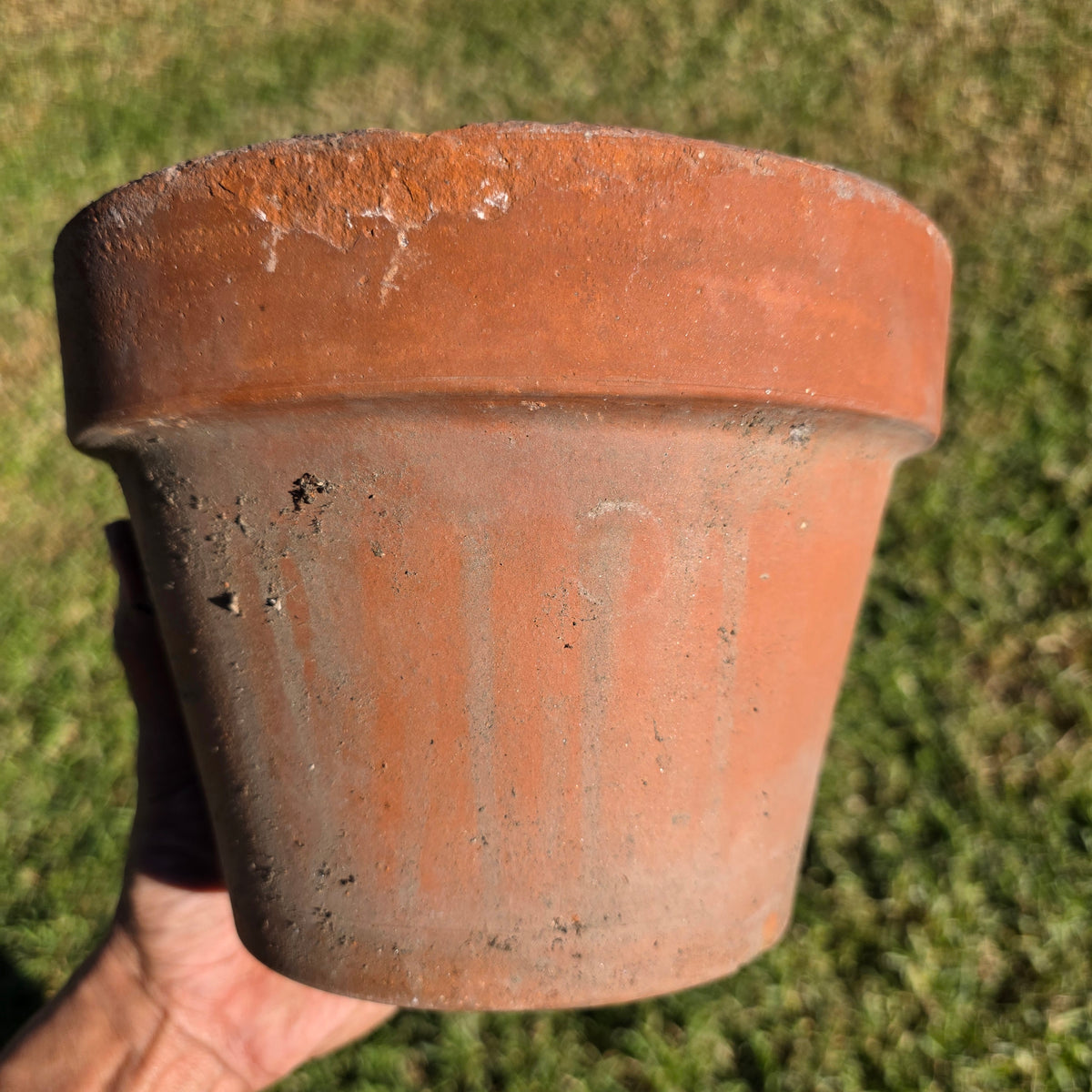 Pair of 2 Vintage ITERRA Terracotta Planter 8" Italian Clay Pots (Made in Italy)