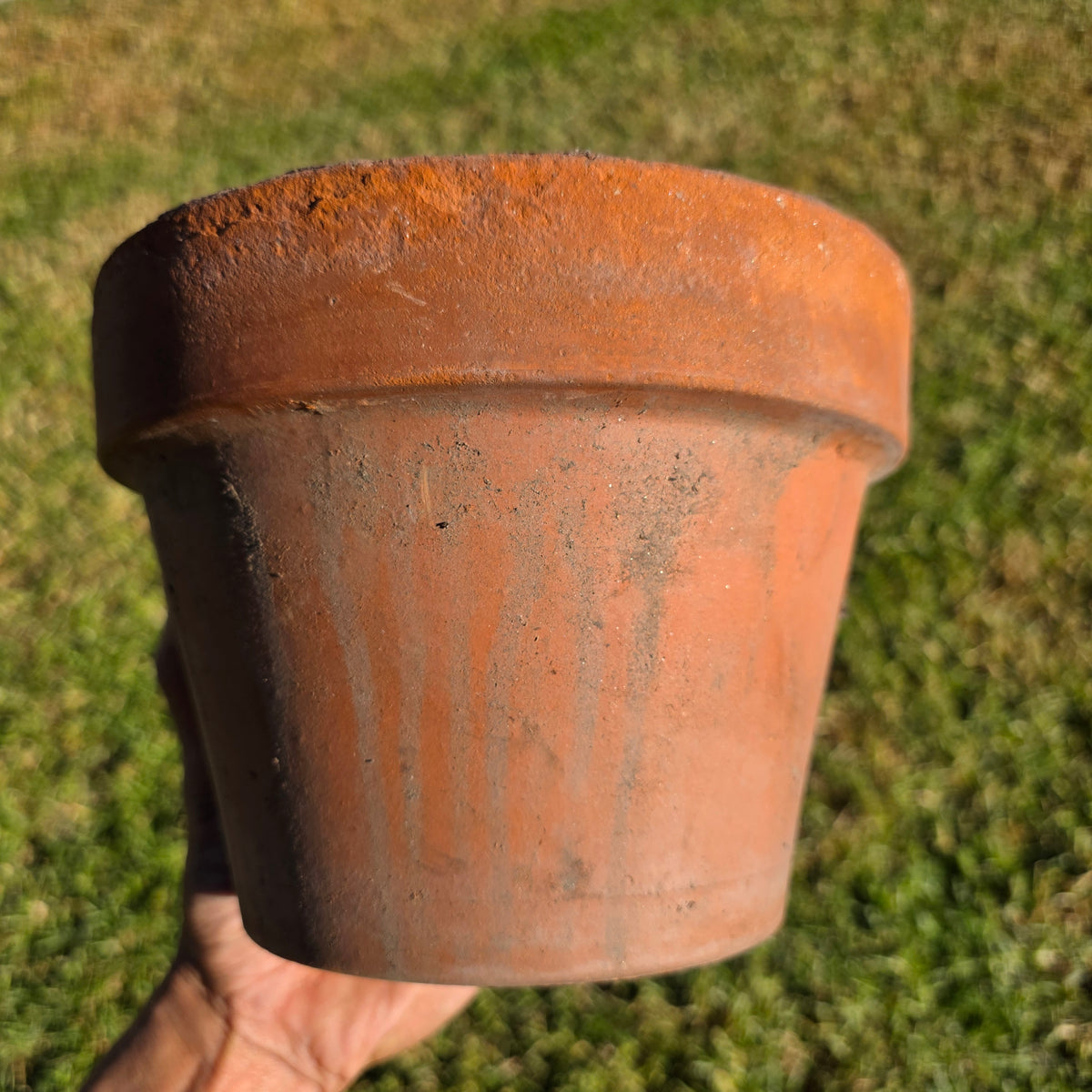 Pair of 2 Vintage ITERRA Terracotta Planter 8" Italian Clay Pots (Made in Italy)
