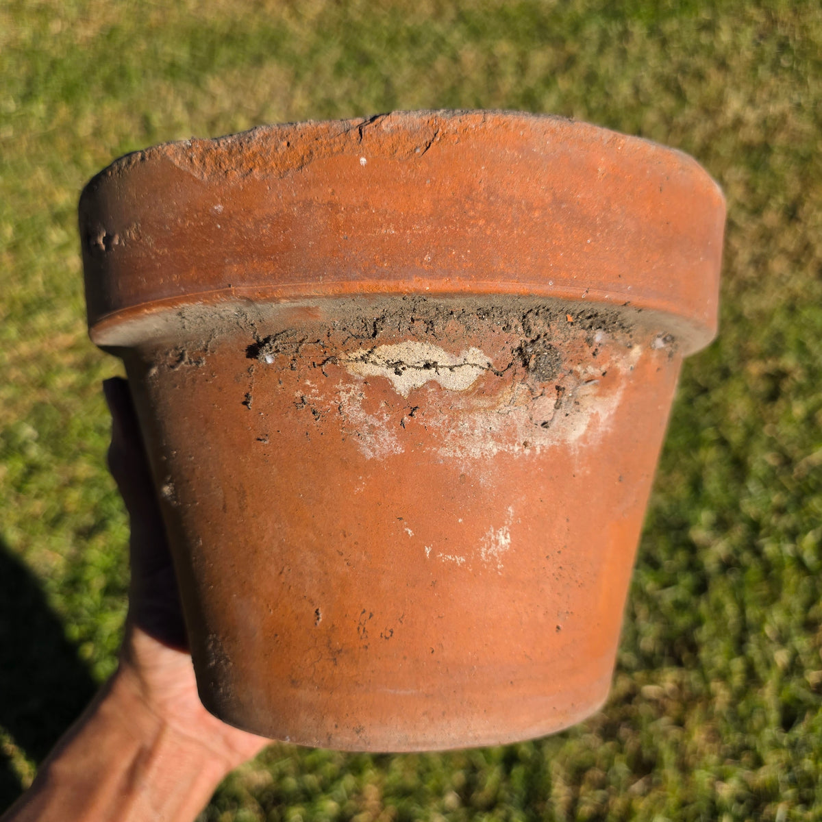 Pair of 2 Vintage ITERRA Terracotta Planter 8" Italian Clay Pots (Made in Italy)