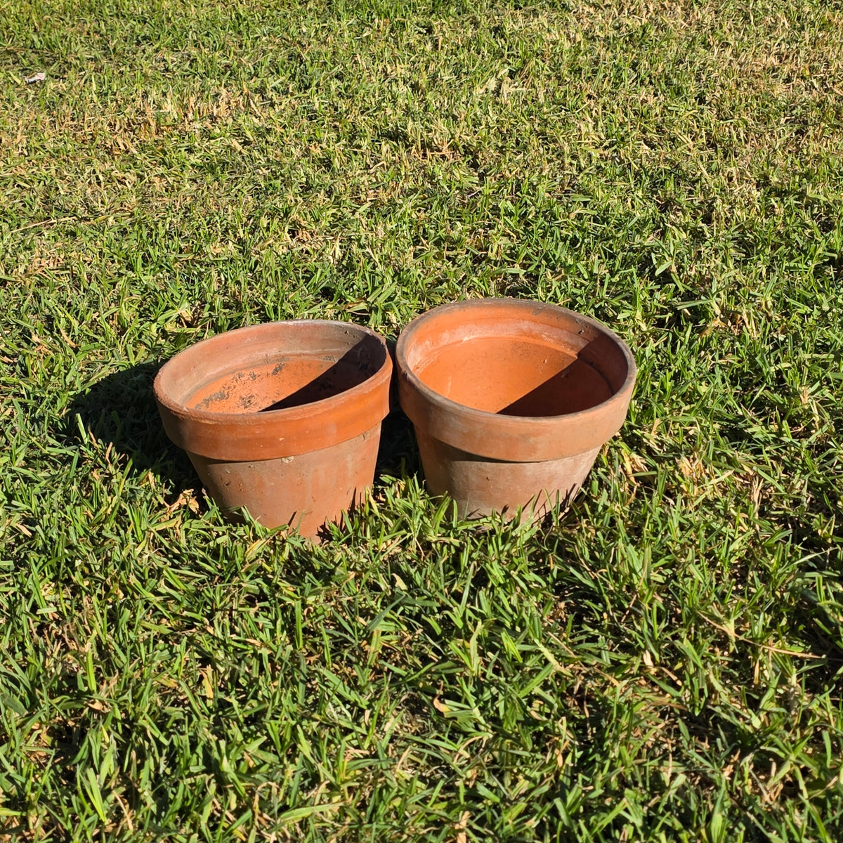 Pair of 2 Vintage ITERRA Terracotta Planter 8" Italian Clay Pots (Made in Italy) (Copy)