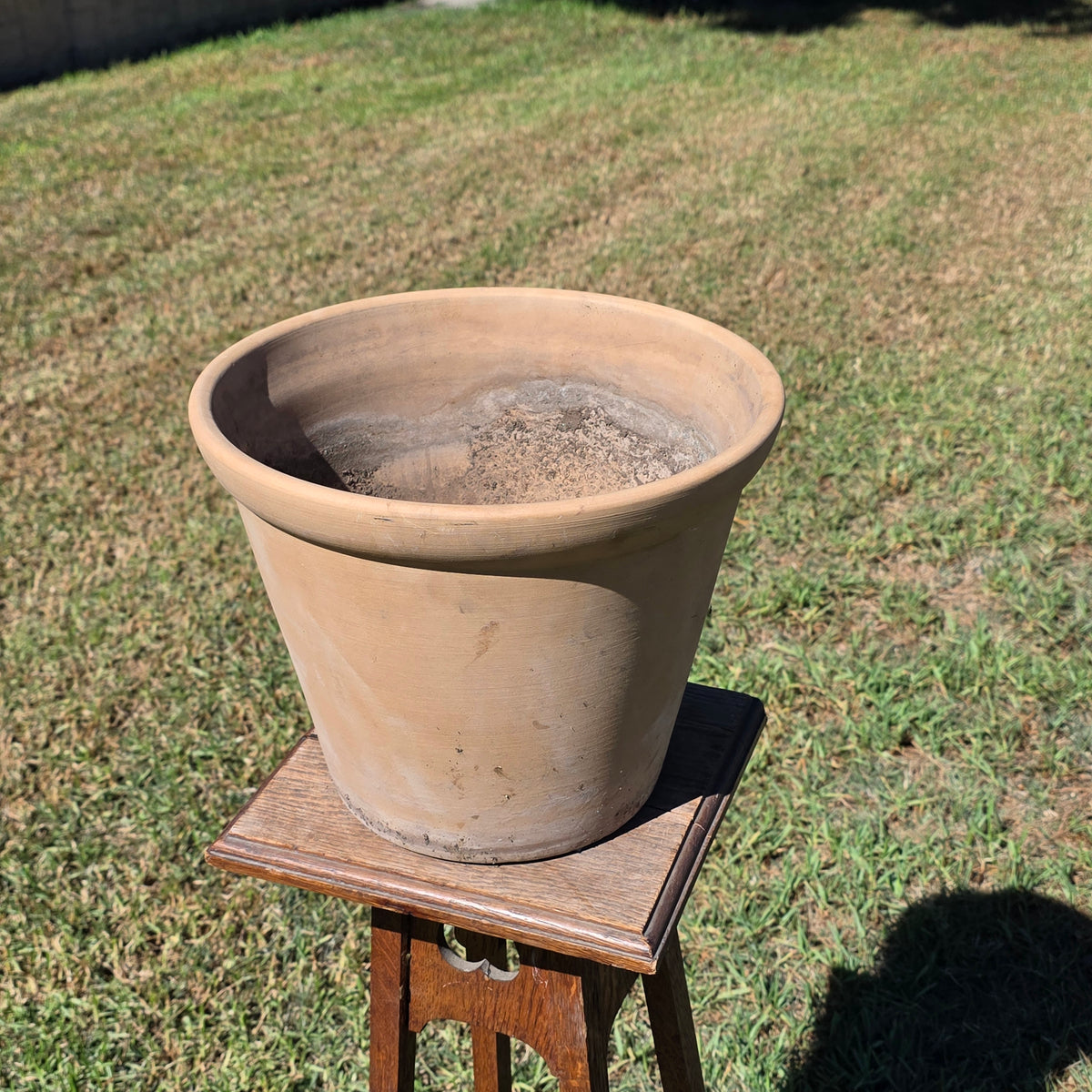 Vintage US Pottery Terracotta Planter 12" MCM Large Clay Flower Pot Made in USA