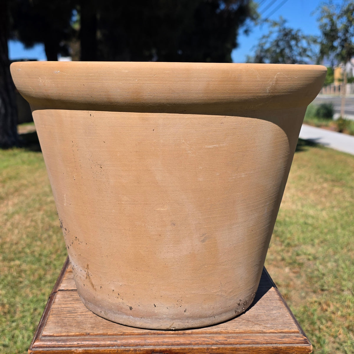 Vintage US Pottery Terracotta Planter 12" MCM Large Clay Flower Pot Made in USA
