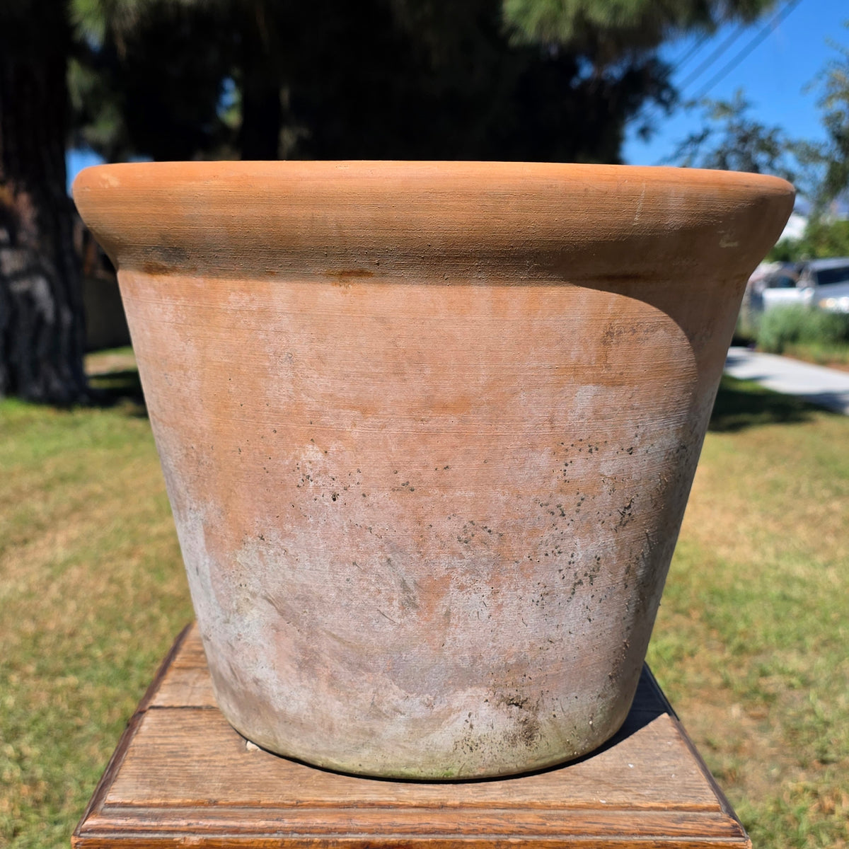 Vintage 13" Terracotta Planter Pot Heavy Duty Clay Garden Flower Mid Century USA