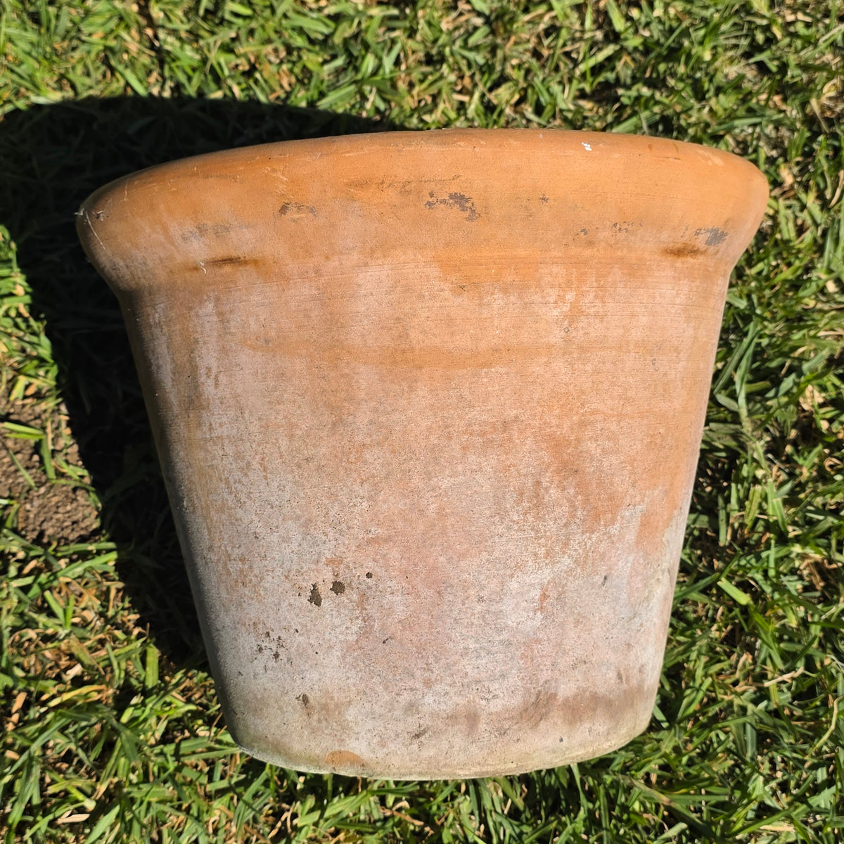Vintage 13" Terracotta Planter Pot Heavy Duty Clay Garden Flower Mid Century USA