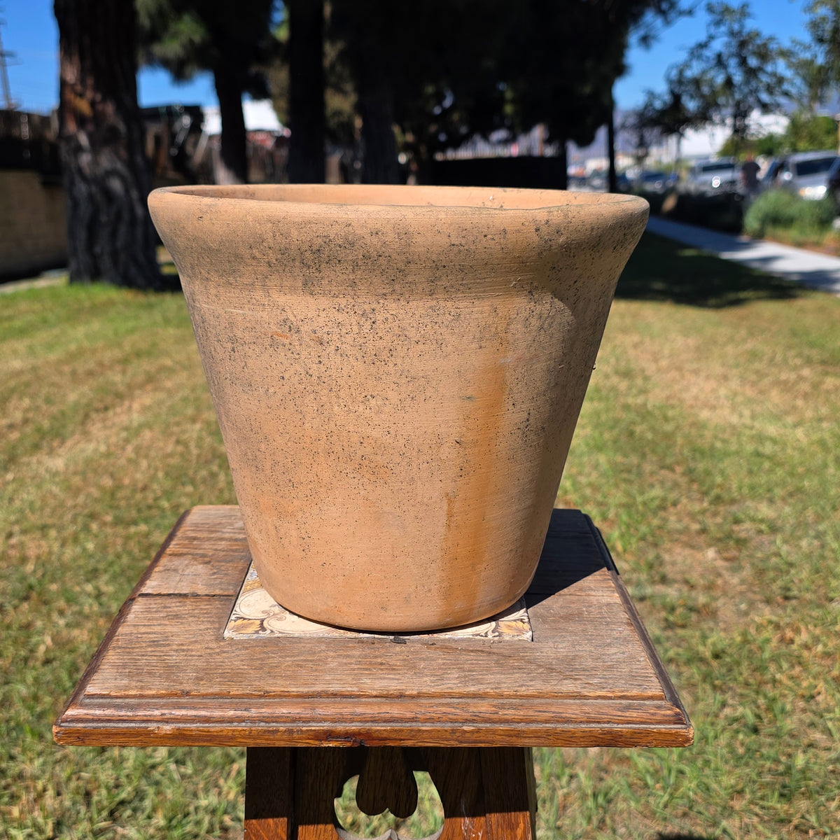 Vintage Terracotta Planter Pot Weathered Clay 10" Flower Rustic Patina Standard