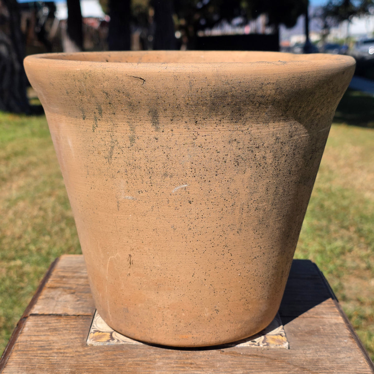 Vintage Terracotta Planter Pot Weathered Clay 10" Flower Rustic Patina Standard