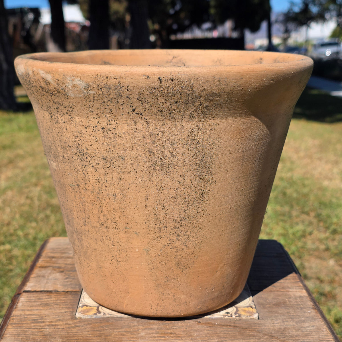 Vintage Terracotta Planter Pot Weathered Clay 10" Flower Rustic Patina Standard