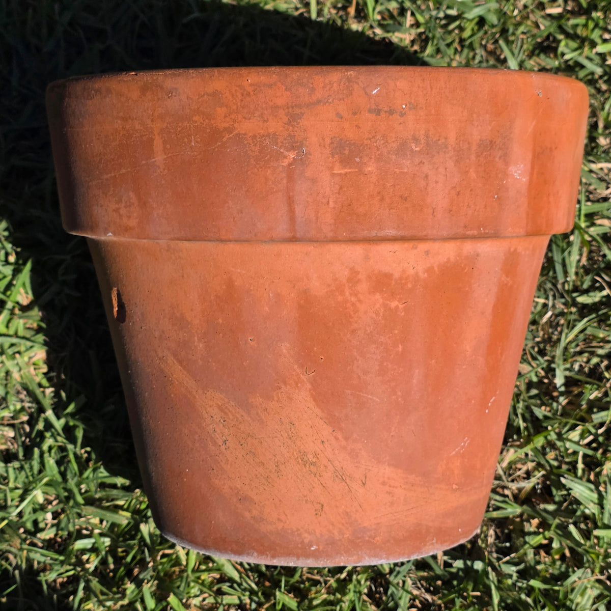 Vintage Terracotta Clay Planter Pot 11" Standard Rim Flower Garden Aged Patina