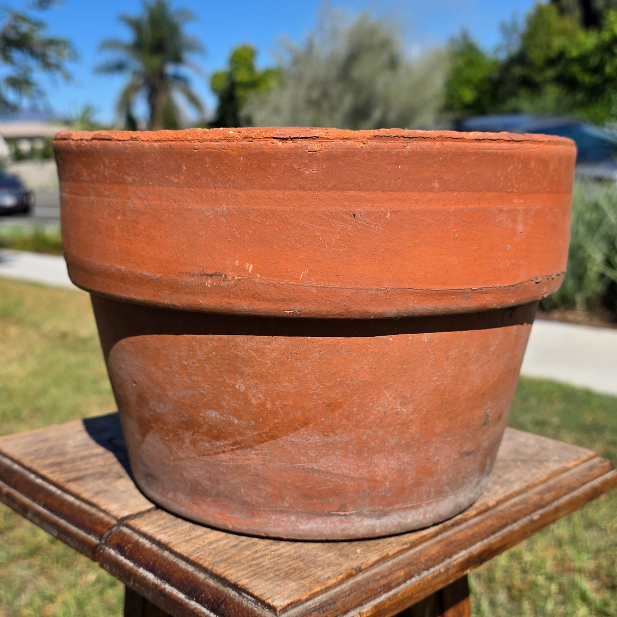 Vintage Terracotta Clay Planter Pot 10" Azalea Squat Low Profile Flower Garden