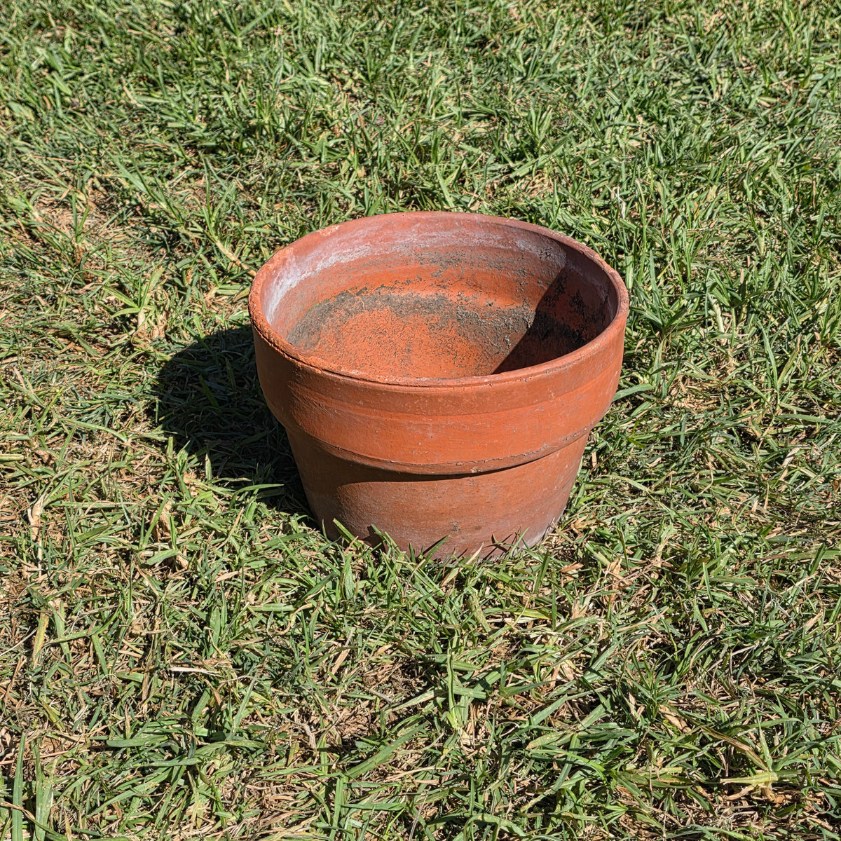 Vintage Terracotta Clay Planter Pot 10" Azalea Squat Low Profile Flower Garden