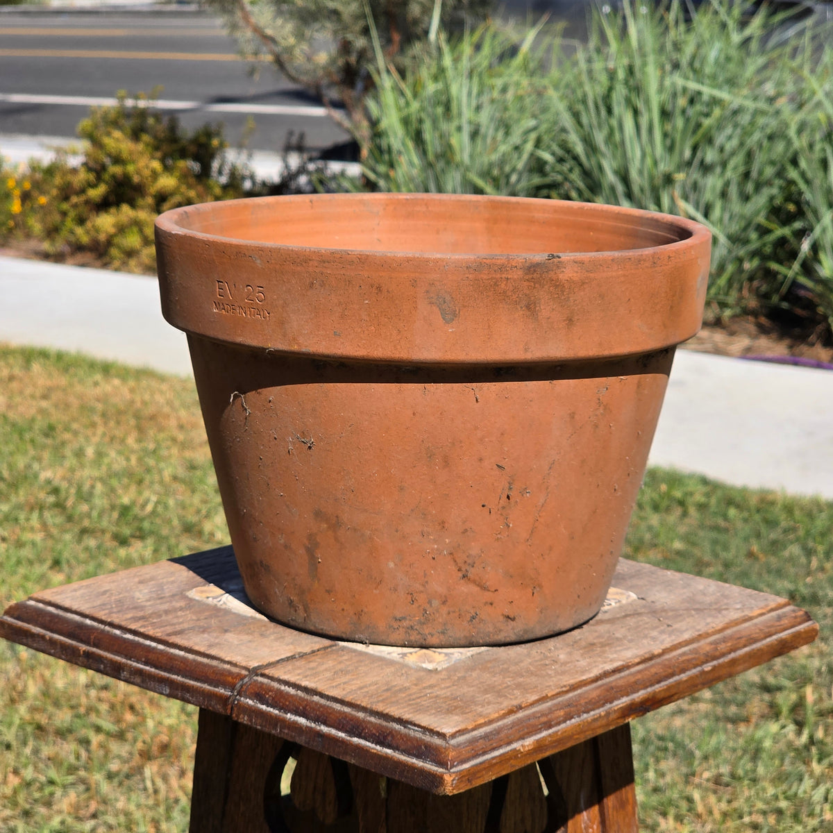 Vintage EV Euganea Vasi Terracotta Planter Pot 10" Made in Italy Clay Flower Age