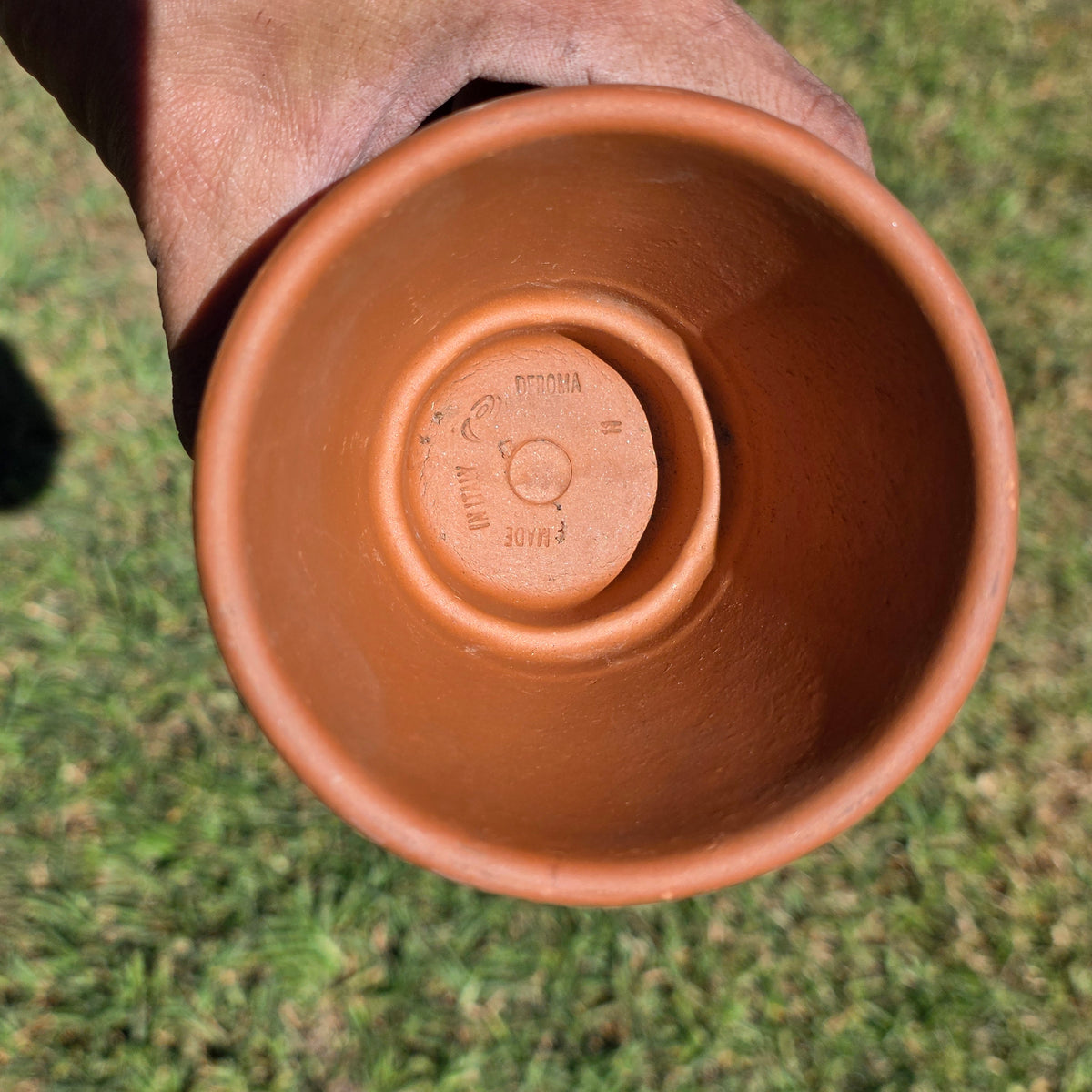 Vintage Deroma Italy Terracotta Tall Planter Pots Set of 2 Clay Long Tom Rose