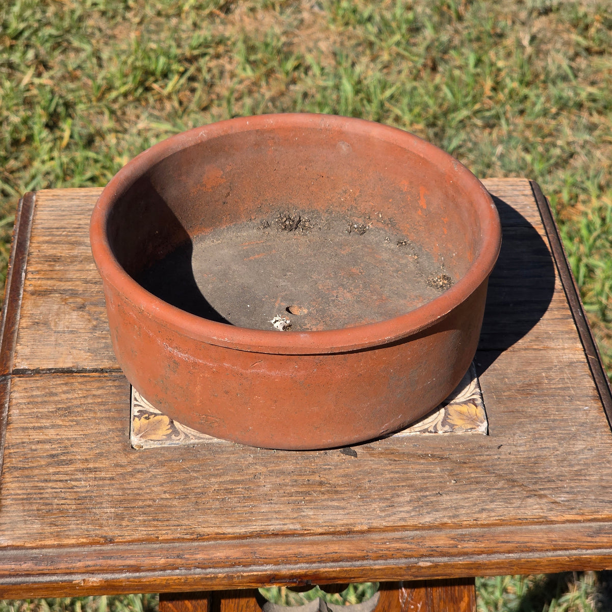 Vintage Terracotta Seed Pan Planter Bowl 7" Clay Bulb Succulent Bonsai Pot