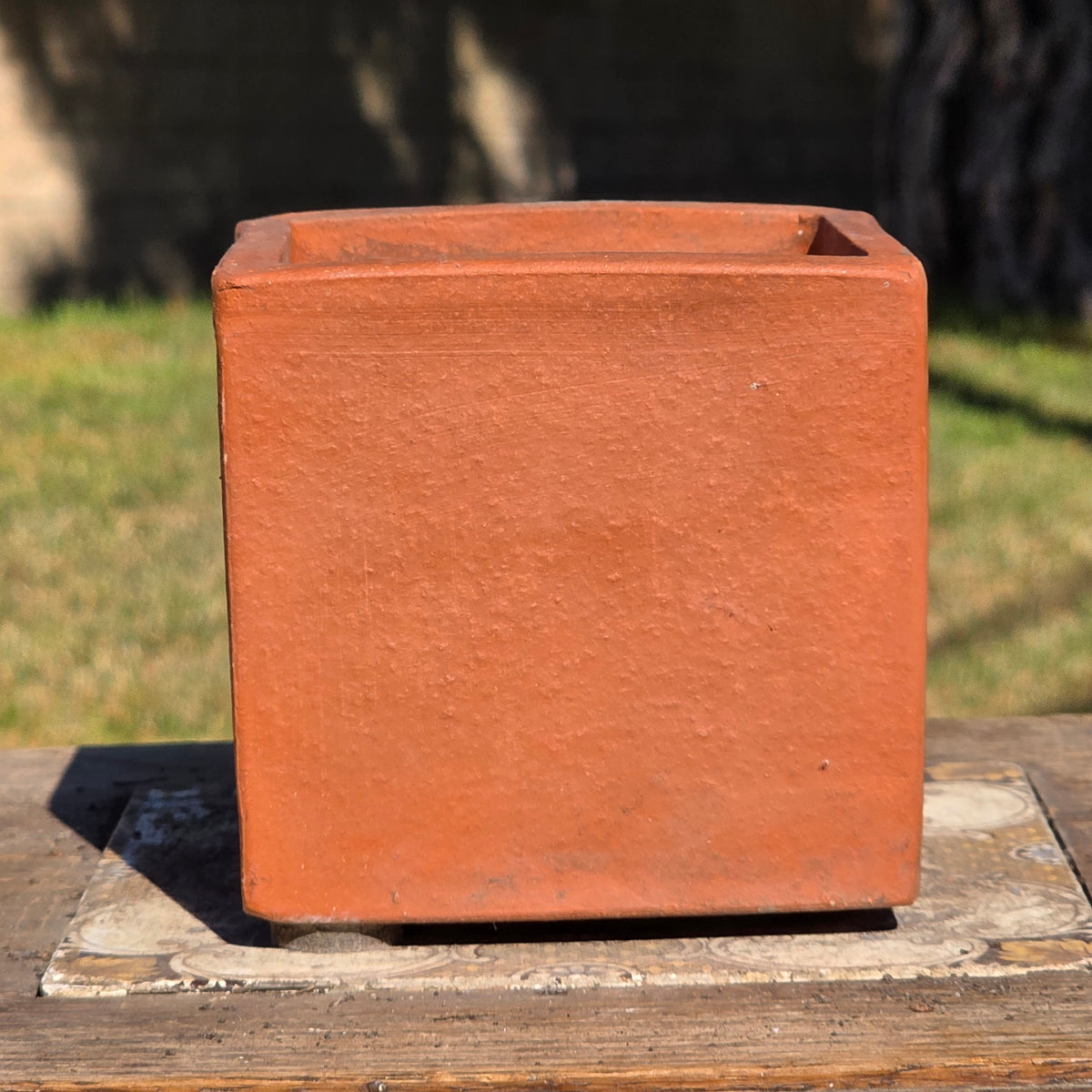 MCM Vintage Bennington Potters 1844 Terracotta Square Planter Cachepot David Gil
