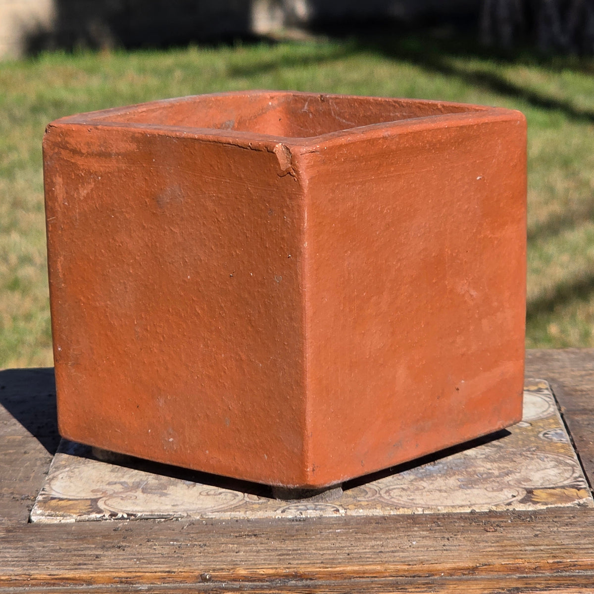 MCM Vintage Bennington Potters 1844 Terracotta Square Planter Cachepot David Gil