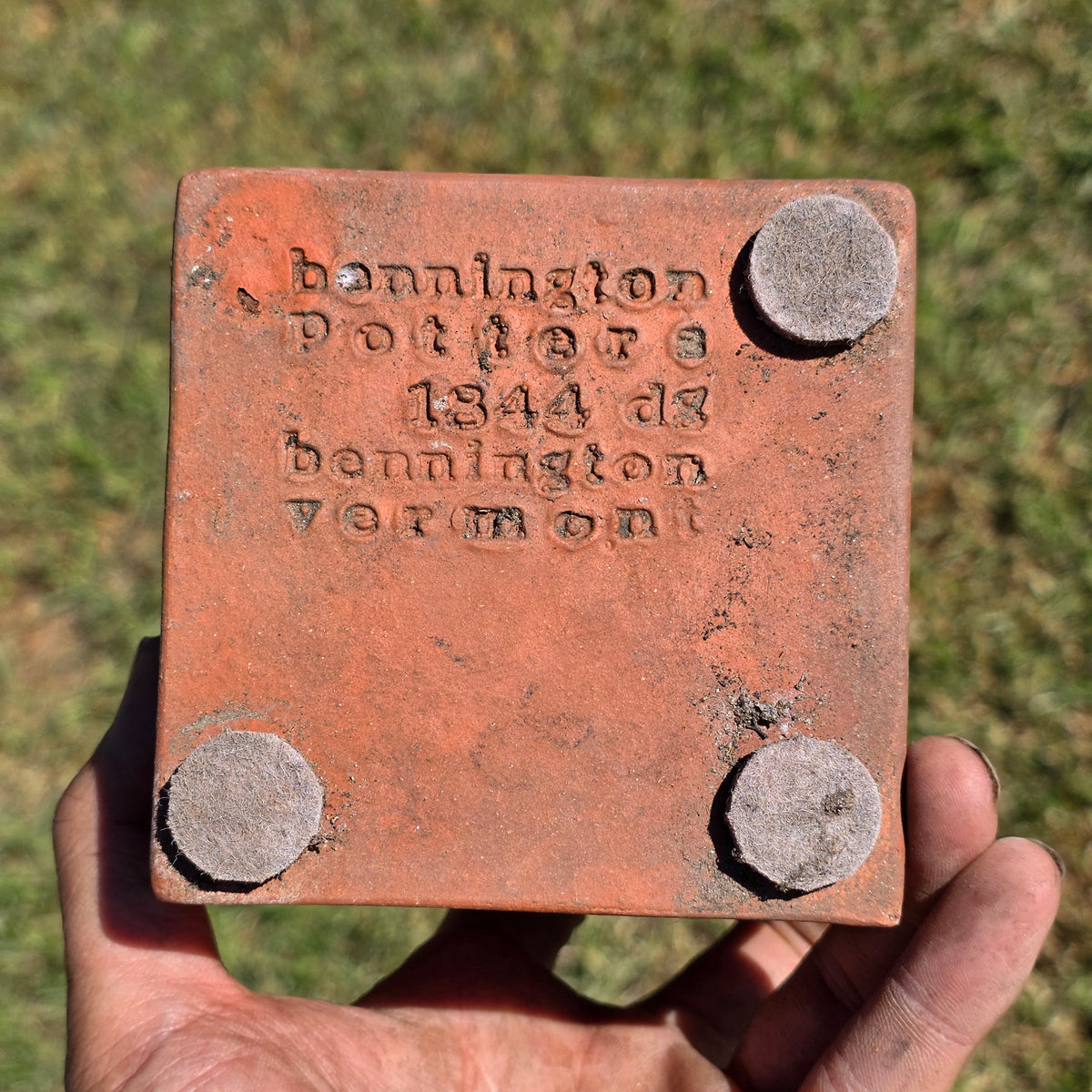 MCM Vintage Bennington Potters 1844 Terracotta Square Planter Cachepot David Gil