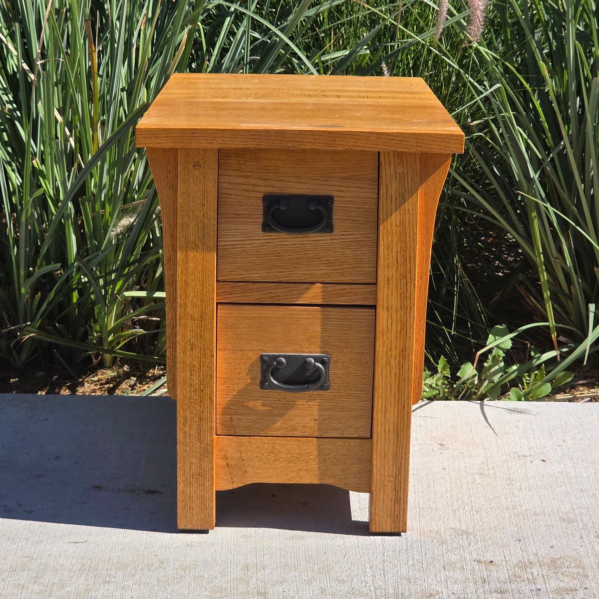 Vtg Trend Manor Mission Oak End Table Arts Crafts Nightstand Cabinet Side 28"