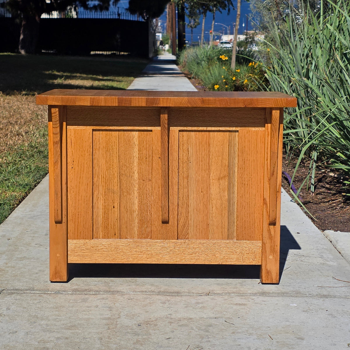 Vtg Trend Manor Mission Oak End Table Arts Crafts Nightstand Cabinet Side 28"