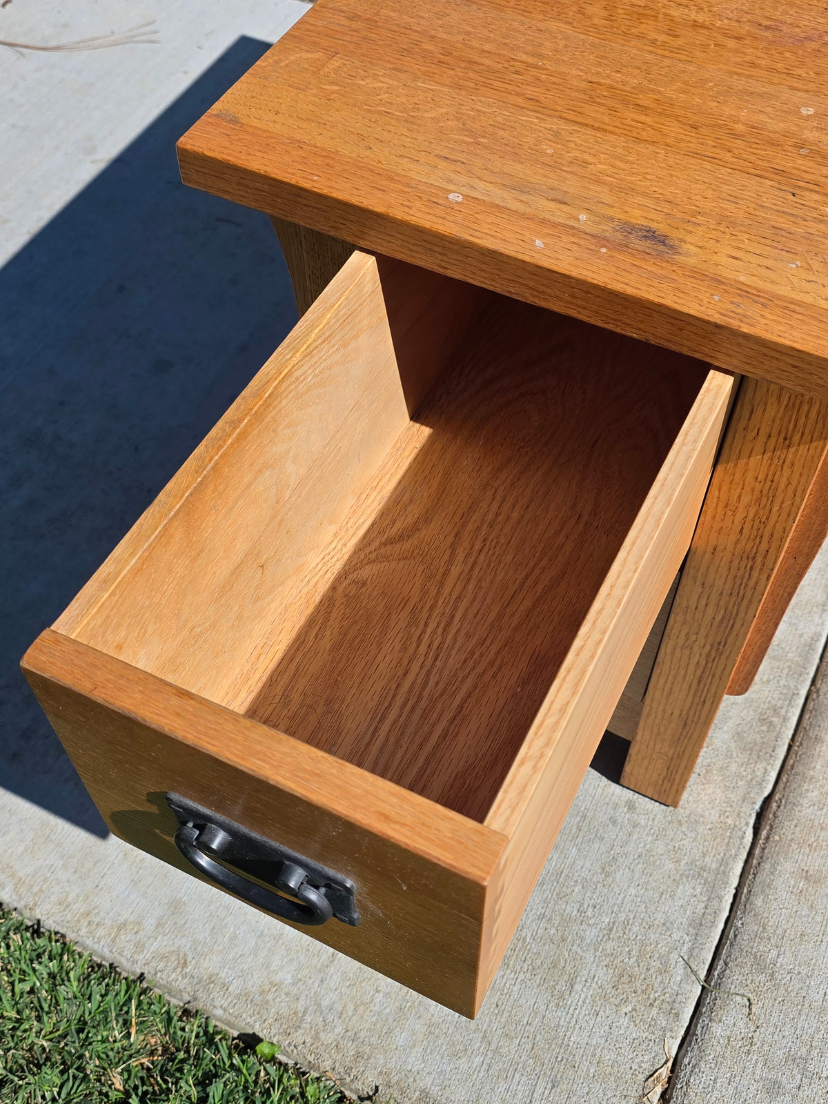 Vtg Trend Manor Mission Oak End Table Arts Crafts Nightstand Cabinet Side 28"