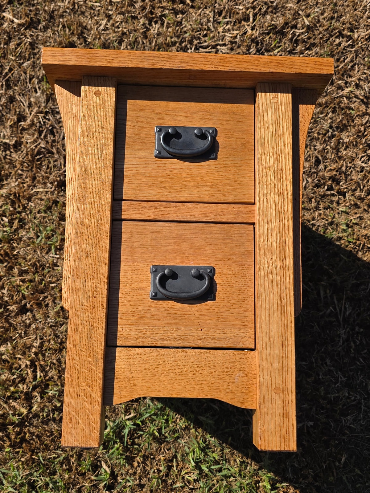 Vtg Trend Manor Mission Oak End Table Arts Crafts Nightstand Cabinet Side 28"