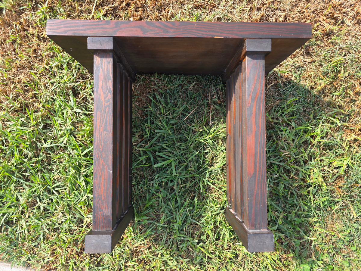 Vintage Mission Style Solid Wood Plant Stand Arts Crafts Accent End Table 20"