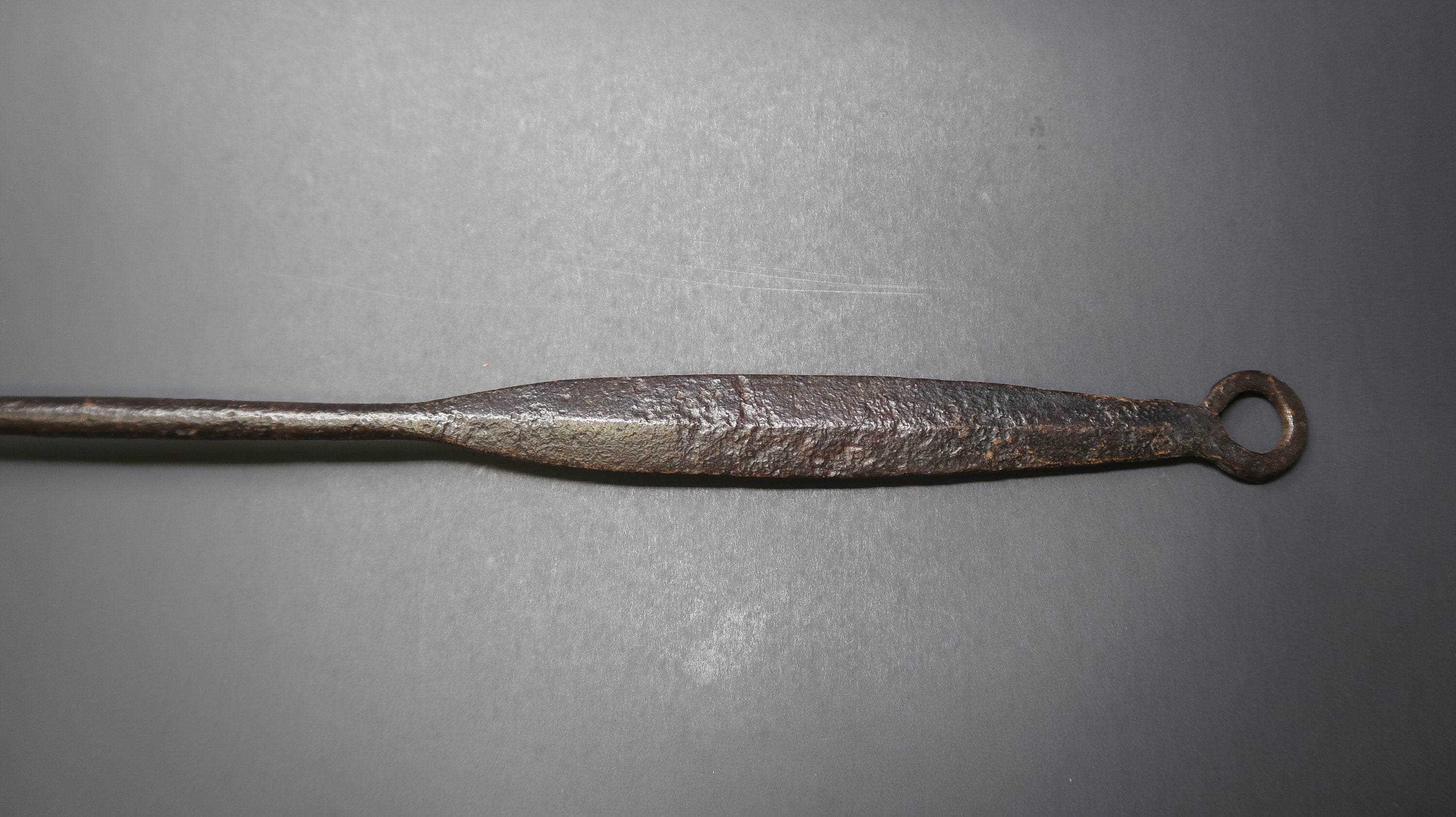 Antique Blacksmith American Forged Iron Hearth Utensil Fork L 20.5"