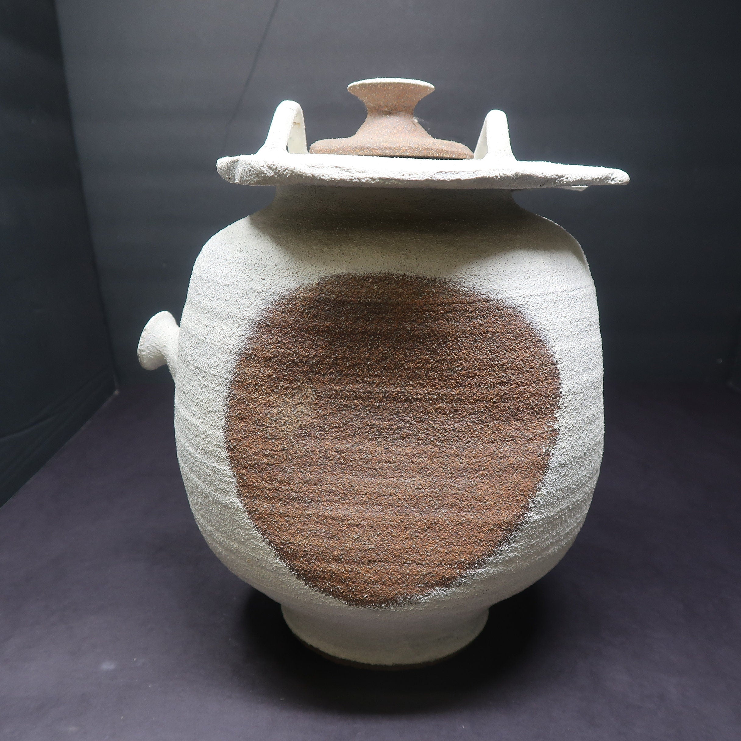 Stoneware Wine Sake Tea Pot Cup Set Handcrated Pottery Signed by Artist