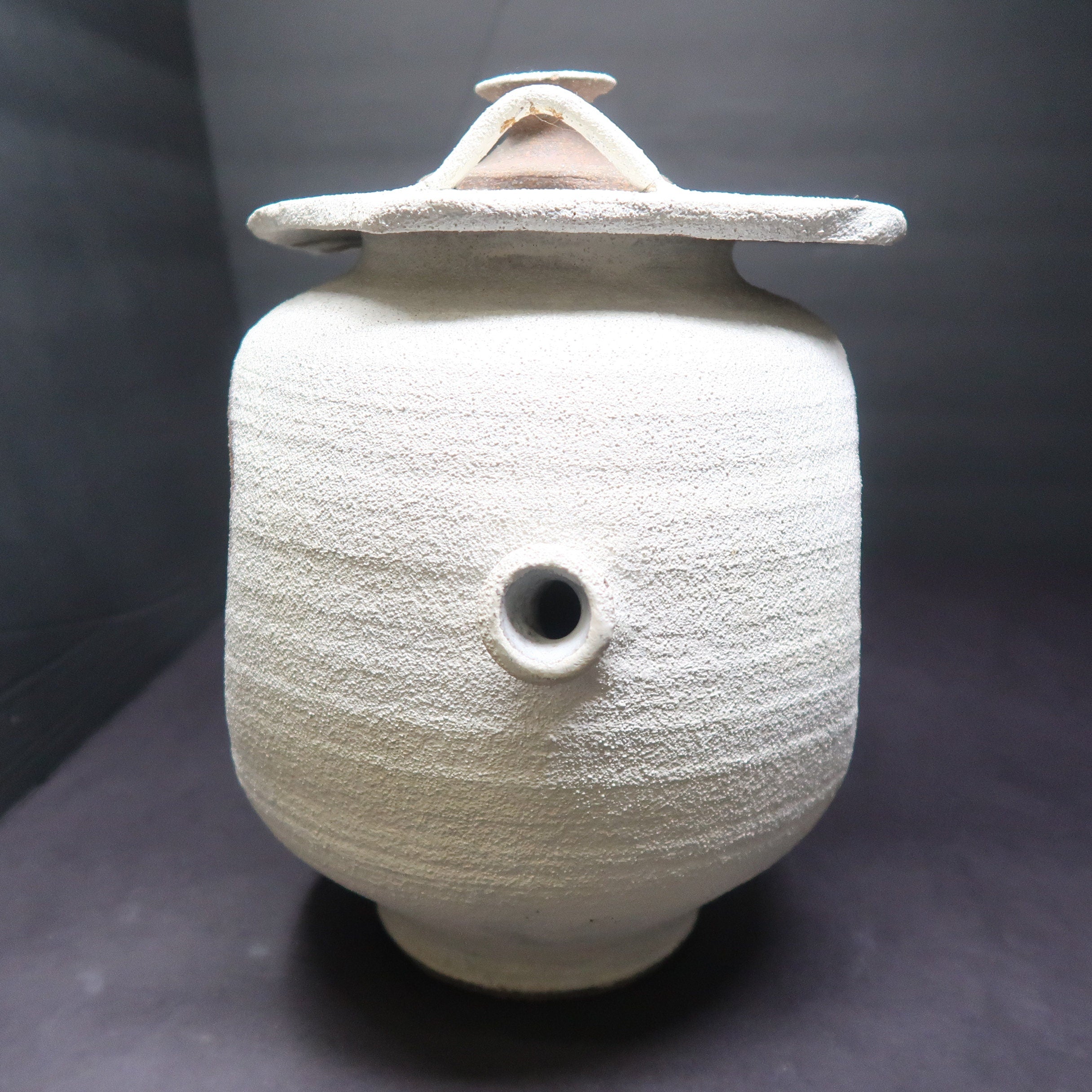 Stoneware Wine Sake Tea Pot Cup Set Handcrated Pottery Signed by Artist