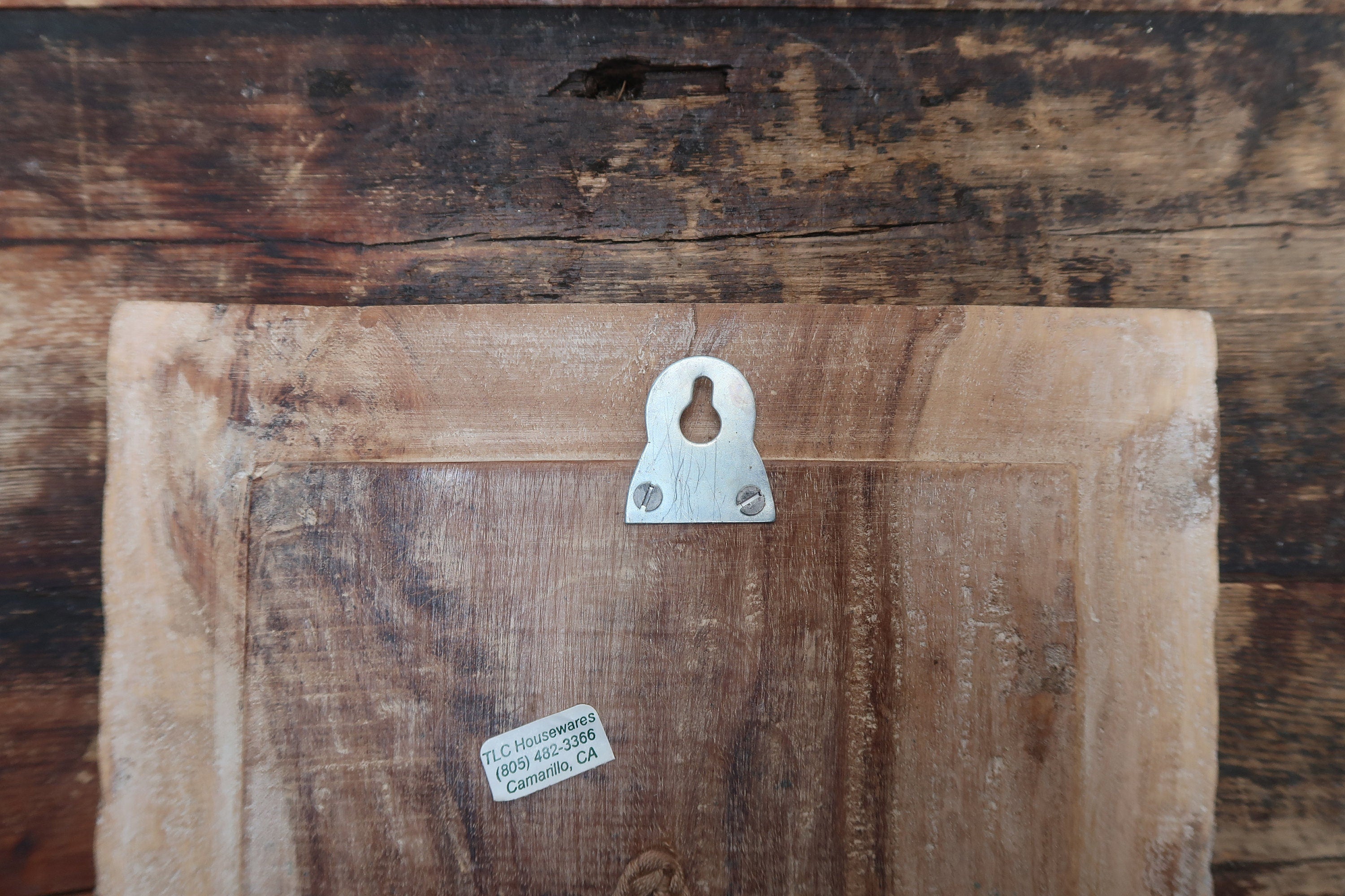 Rober Grace Hollister CA Hand Carved Wood Wall Art 9" x 9.5" (A)