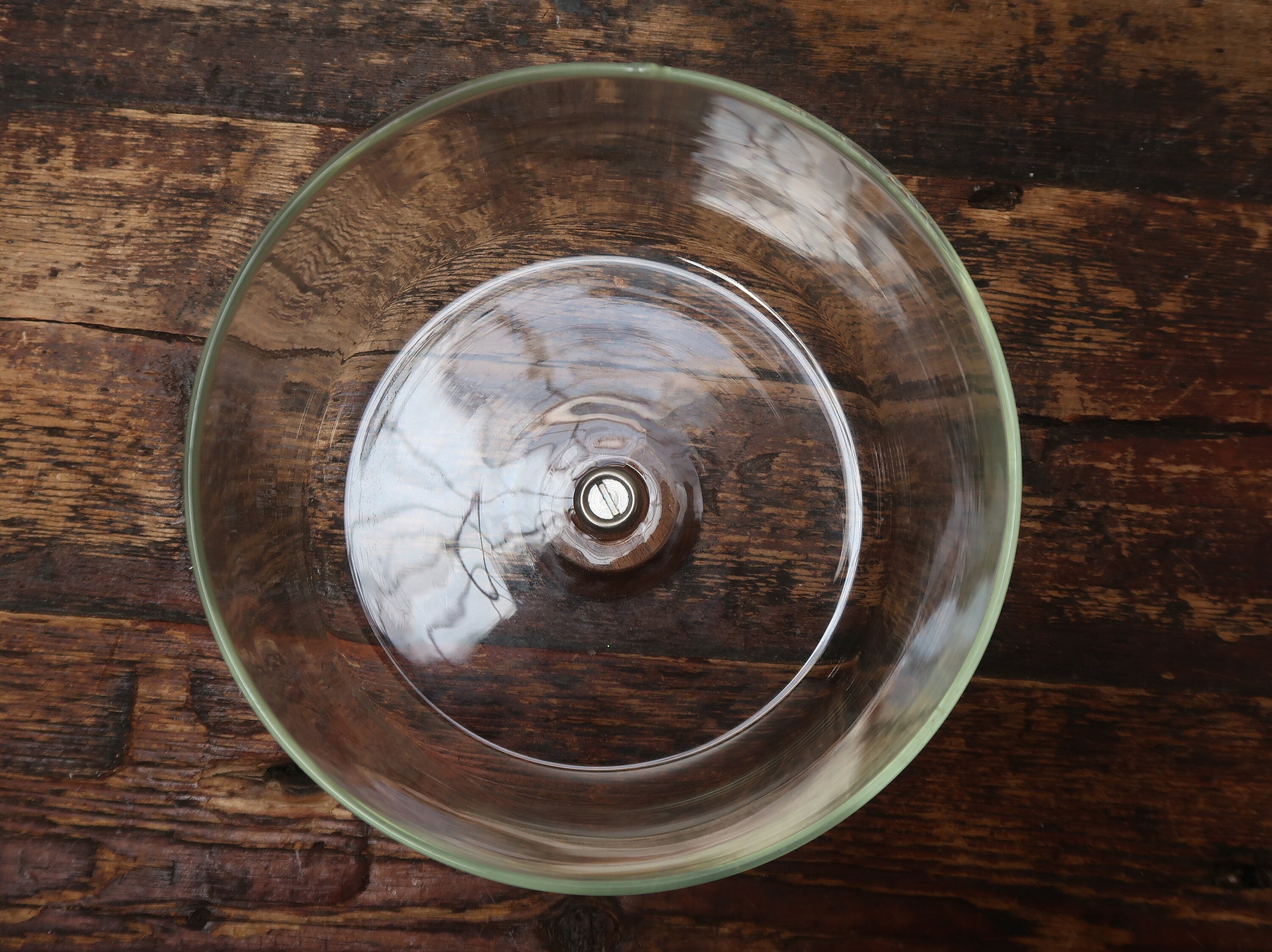 Kustom Kraft Cheese Board Tray With Glass Dome Solid Black Walnut Made In USA