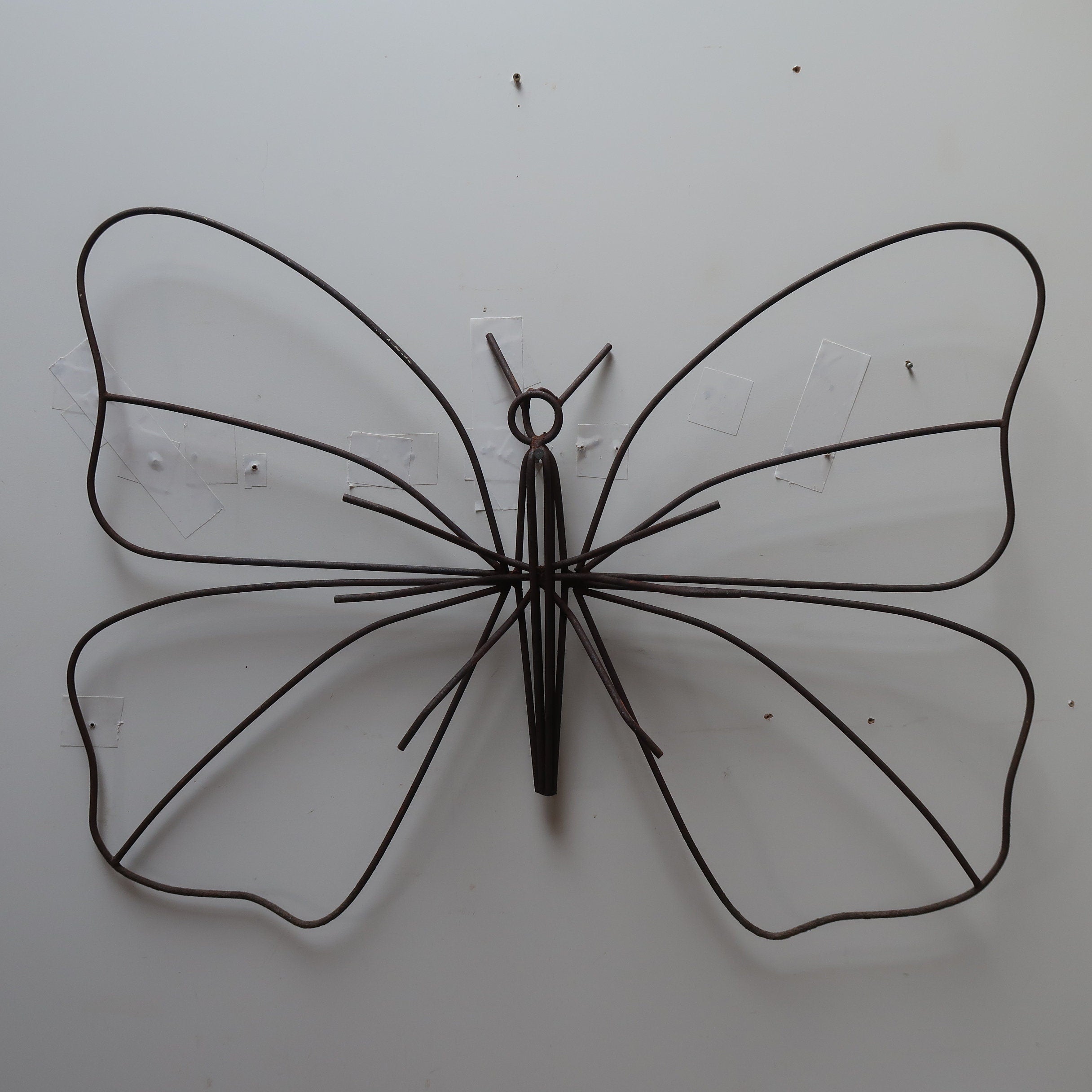 On Hold / Large Wire Metal Butterfly Yard Garden Decor Outdoor Lawn Wall Art W 34" x H 26"