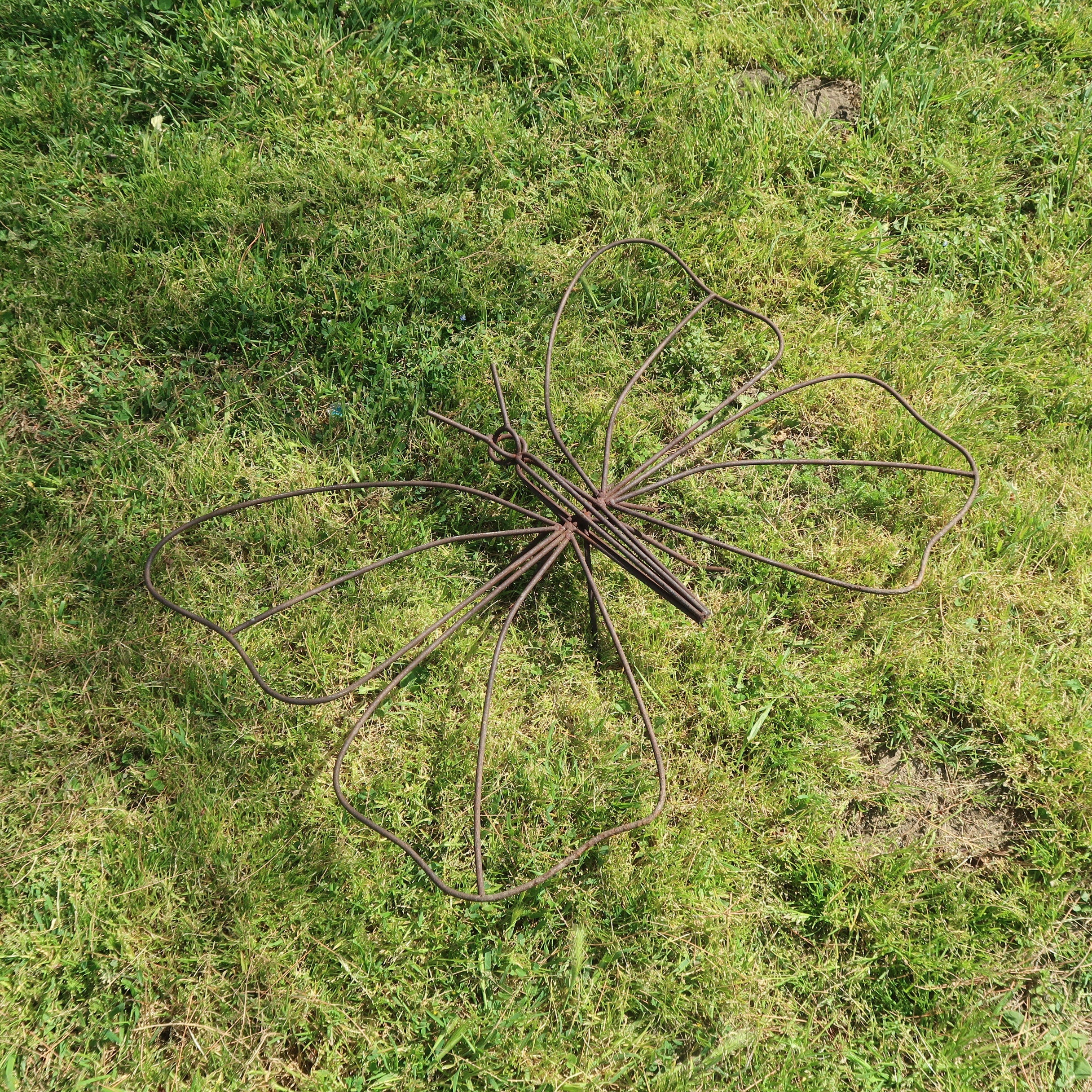 On Hold / Large Wire Metal Butterfly Yard Garden Decor Outdoor Lawn Wall Art W 34" x H 26"