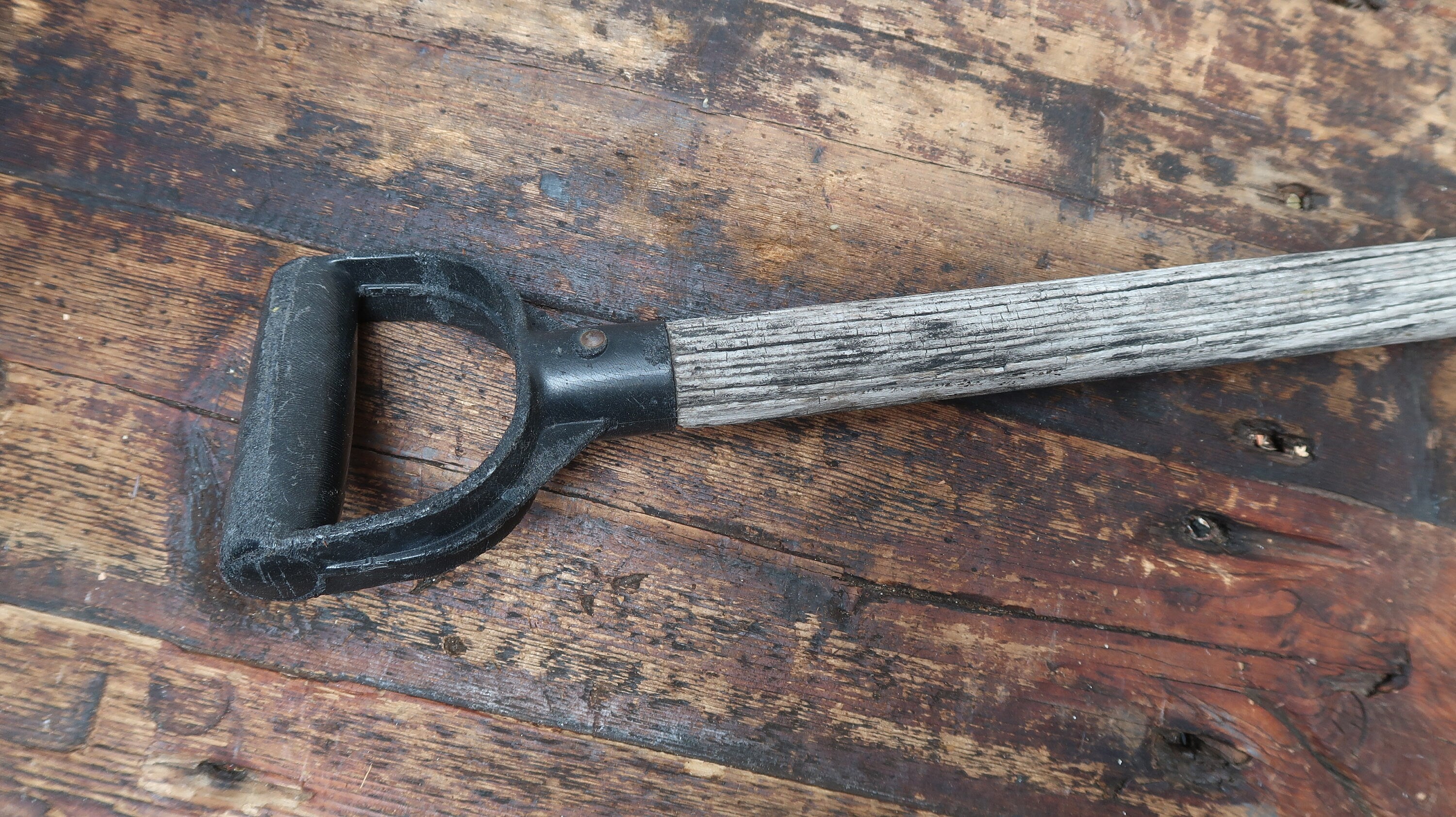 Set of 2 Besom Broom & Four Prong Pitchfork Vintage Gardening Tools