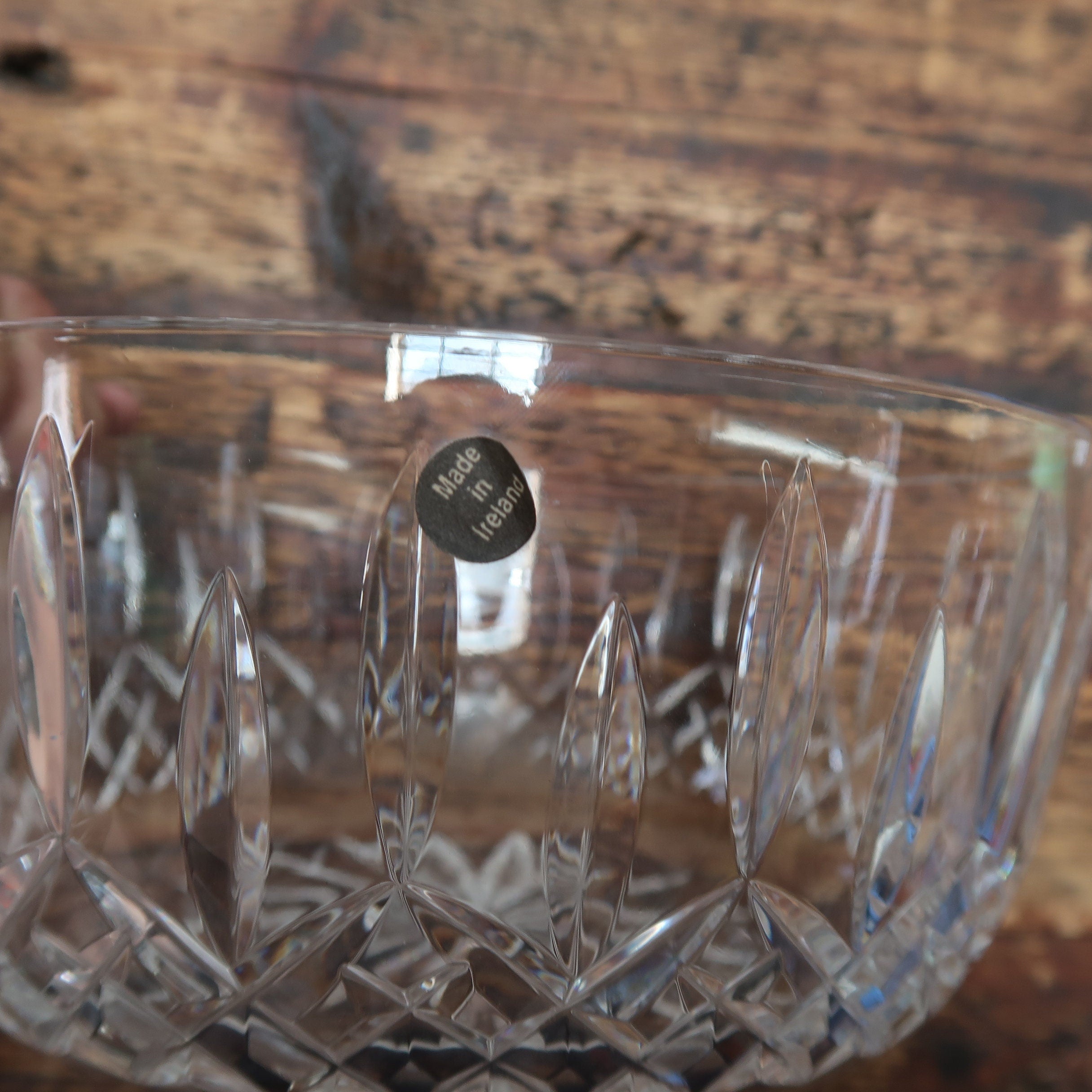 Waterford Ireland Cut Crystal Glass Bowl 7" x 7" x H 3.75"