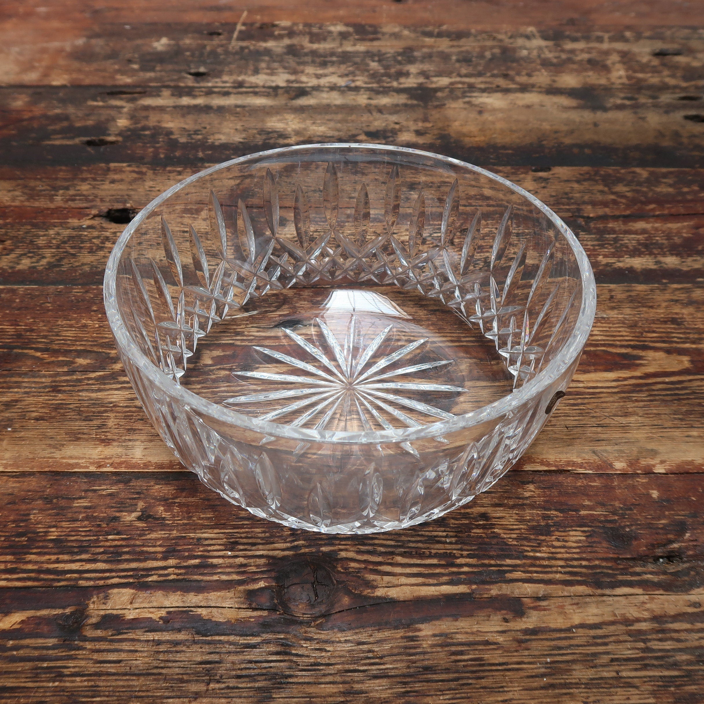 Waterford Ireland Cut Crystal Glass Bowl 7" x 7" x H 3.75"
