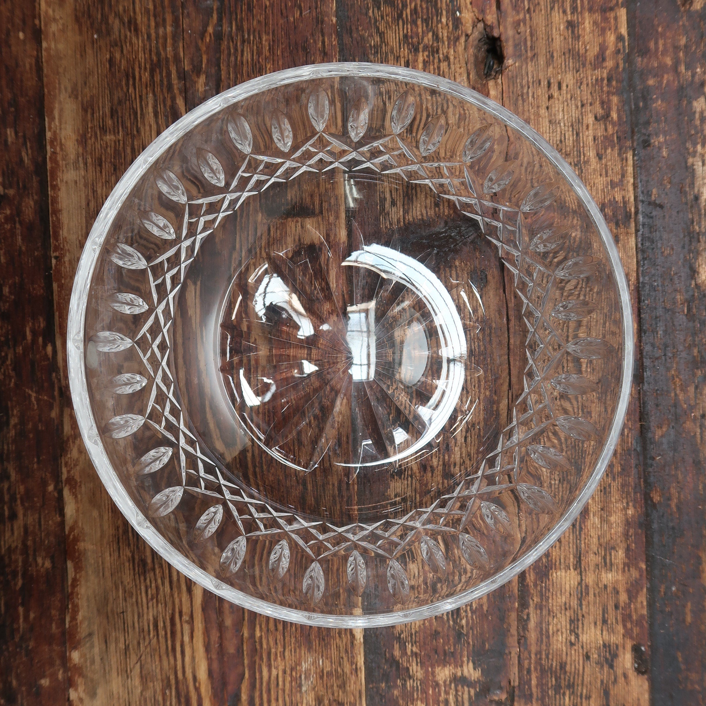 Waterford Ireland Cut Crystal Glass Bowl 7" x 7" x H 3.75"