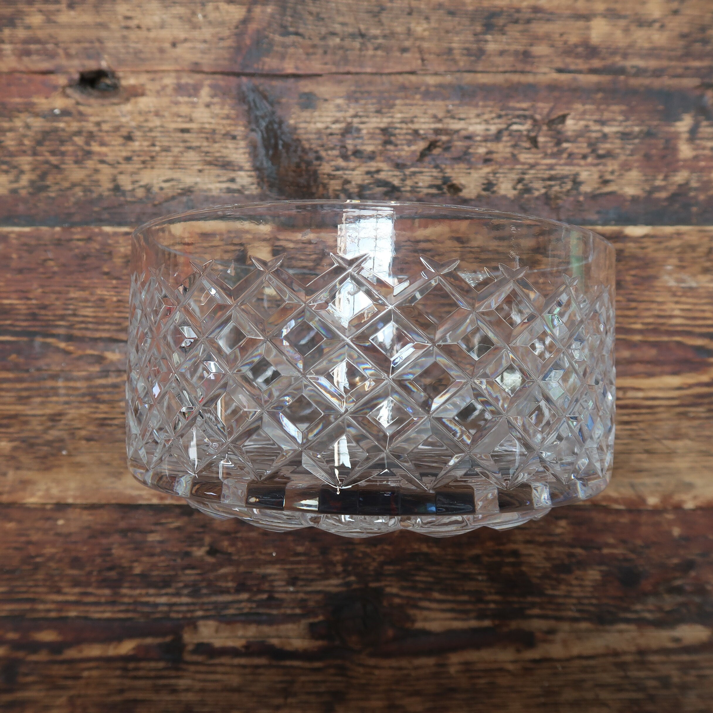 Waterford Ireland Cut Crystal Glass Bowl 7" x 7" x H 3.75"
