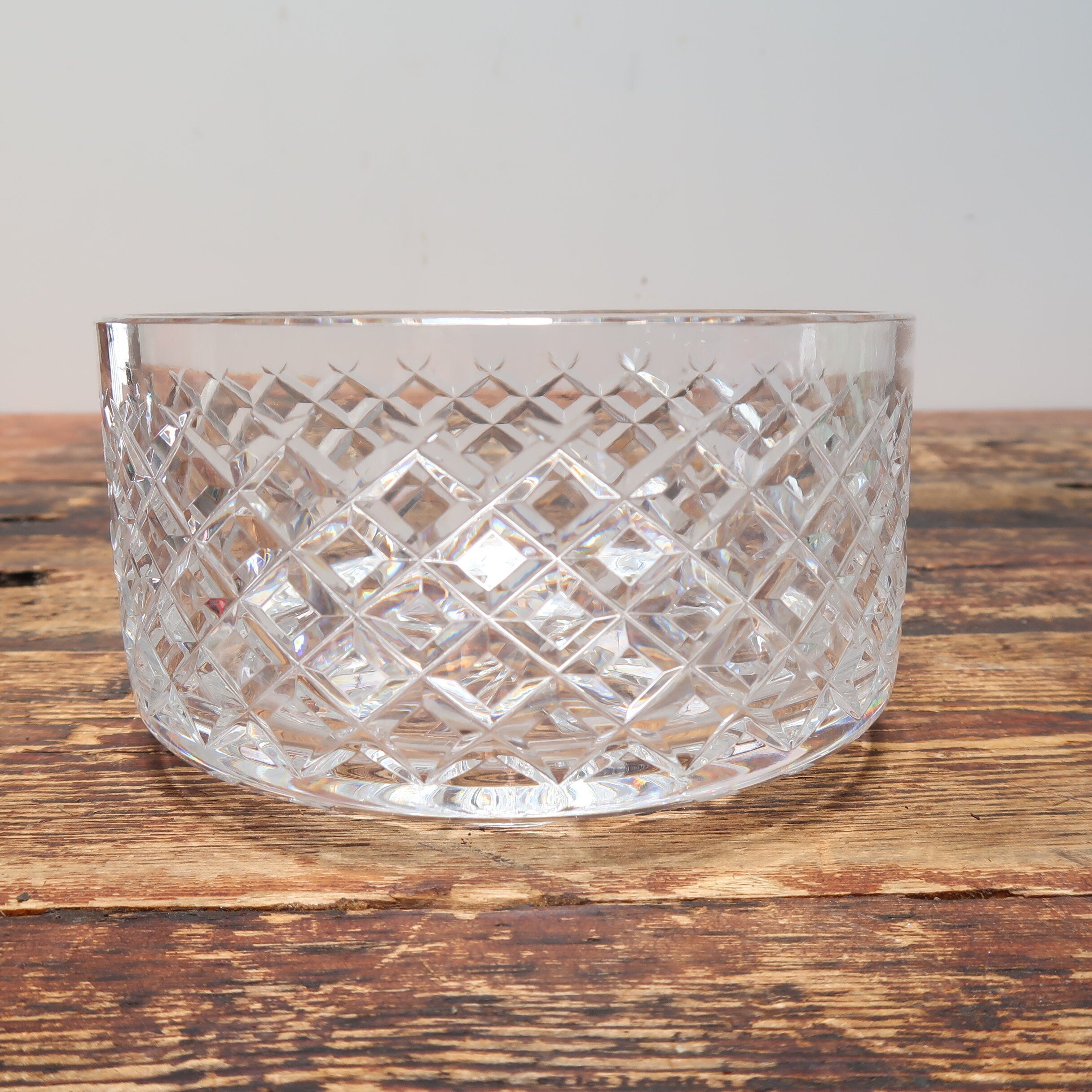 Waterford Ireland Cut Crystal Glass Bowl 7" x 7" x H 3.75"