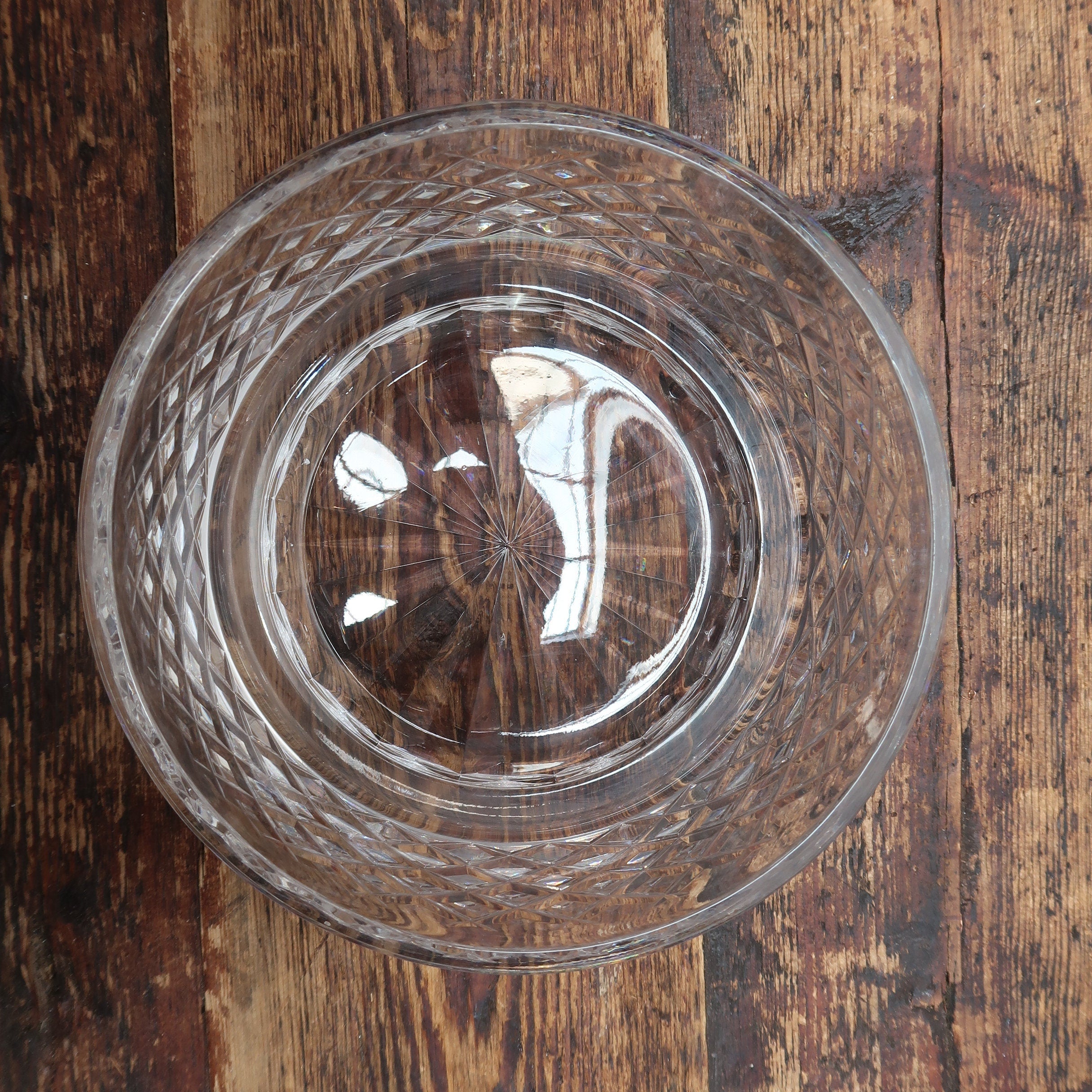 Waterford Ireland Cut Crystal Glass Bowl 7" x 7" x H 3.75"