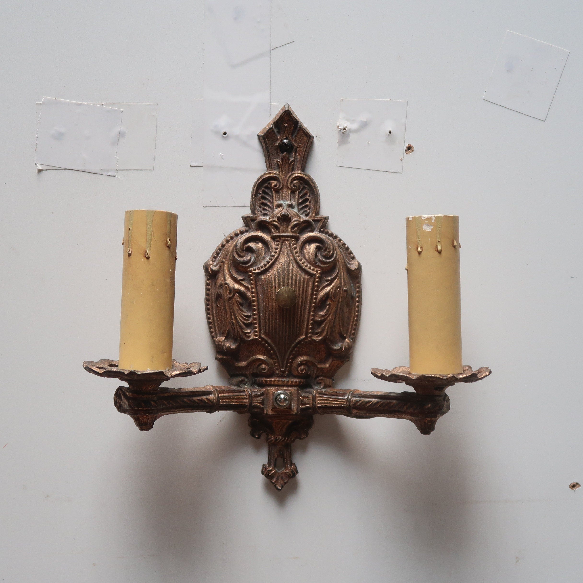 Brass Italian Style Candelabra Wall Sconce Light Fixture (U.S. Free Shipping)