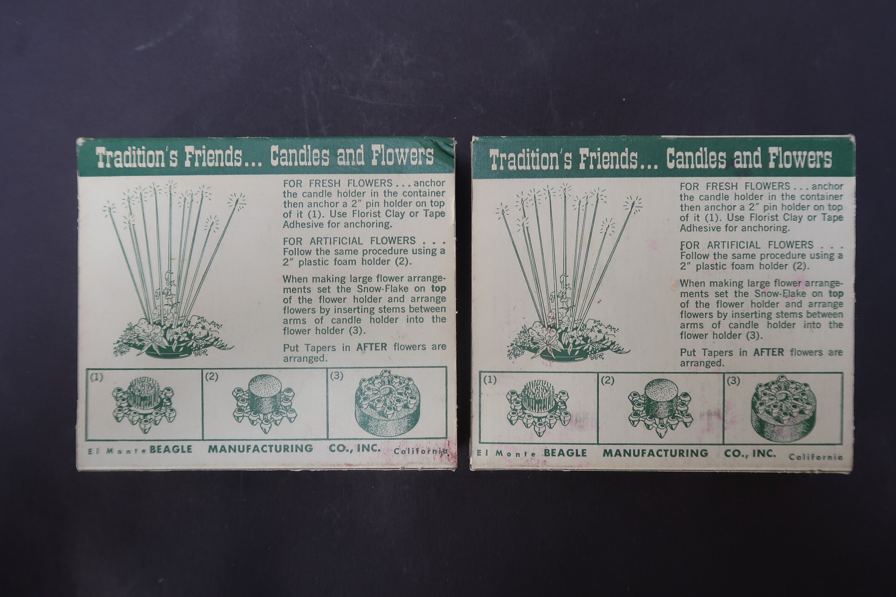 Set of 2 Vogue Slim Candles Snow Flake Design