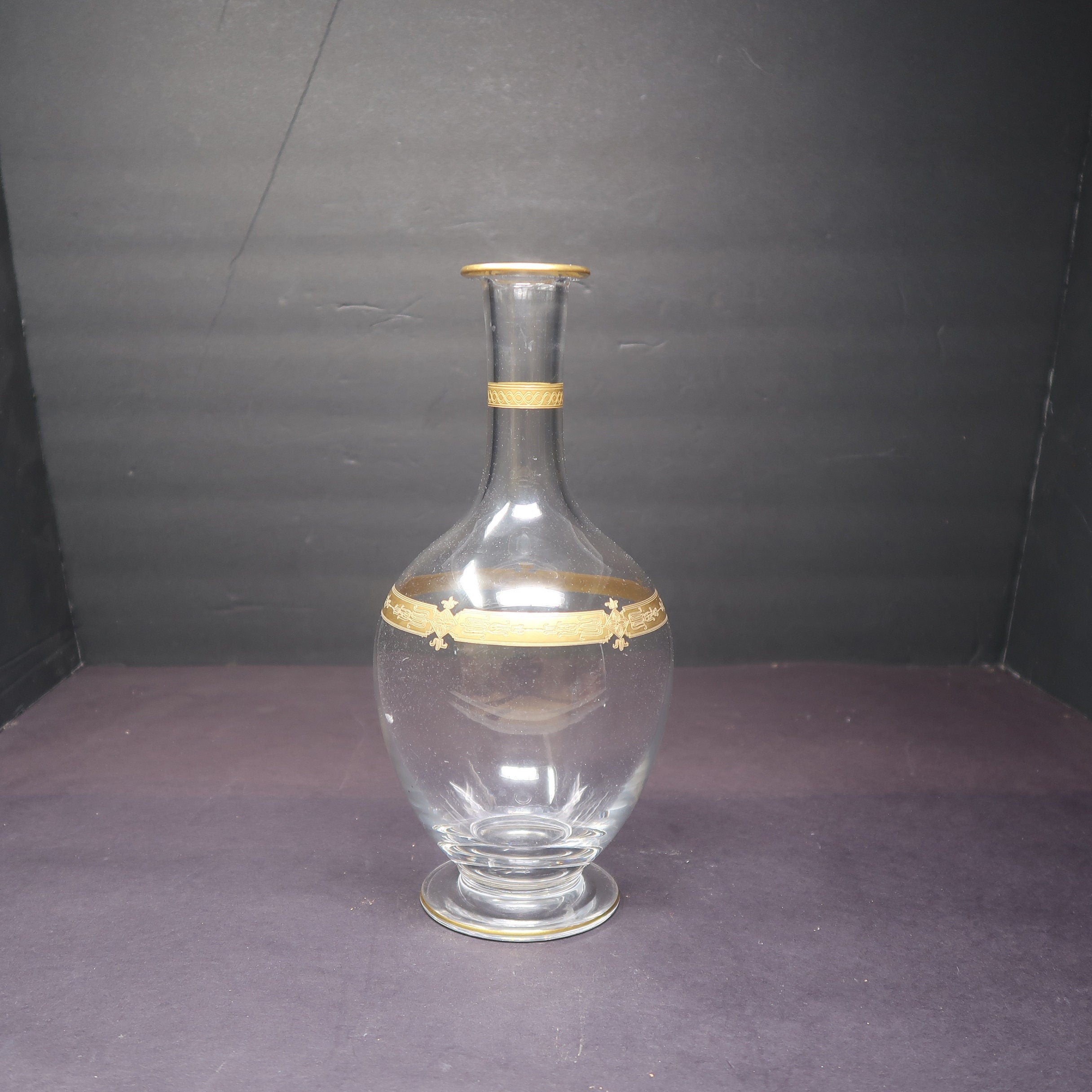 Antique Crystal Wine Decanter Marked 328 (No Stopper ) 10" H