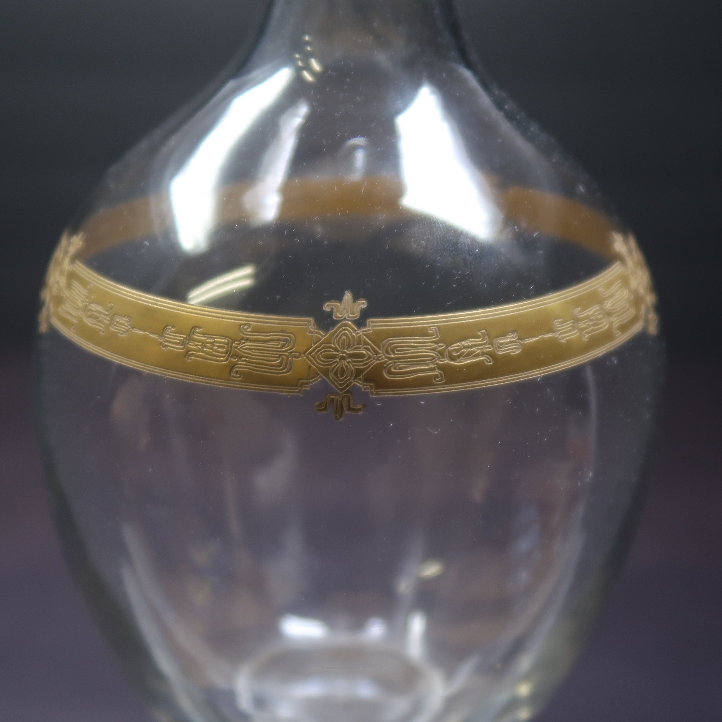 Antique Crystal Wine Decanter Marked 328 (No Stopper ) 10" H