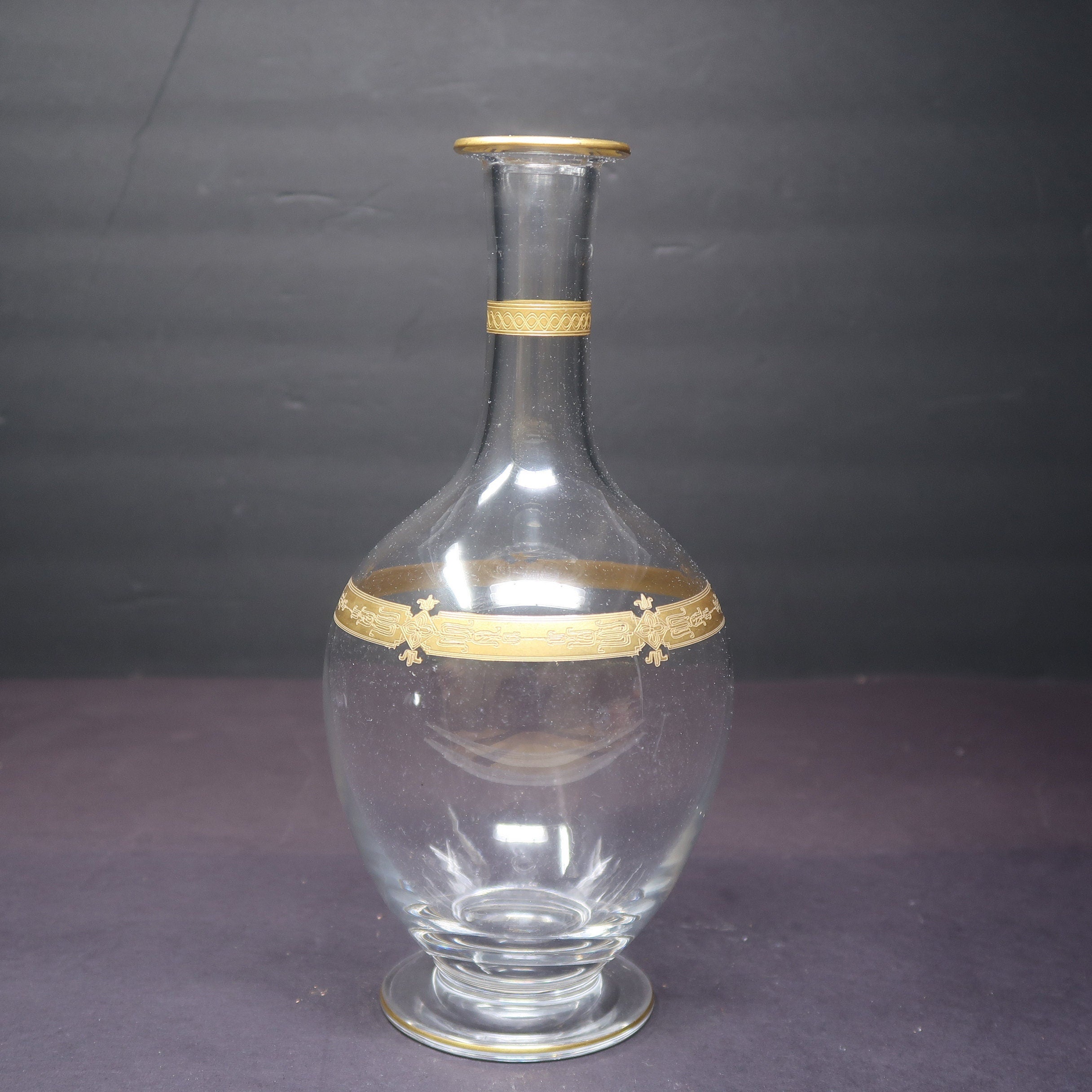 Antique Crystal Wine Decanter Marked 328 (No Stopper ) 10" H