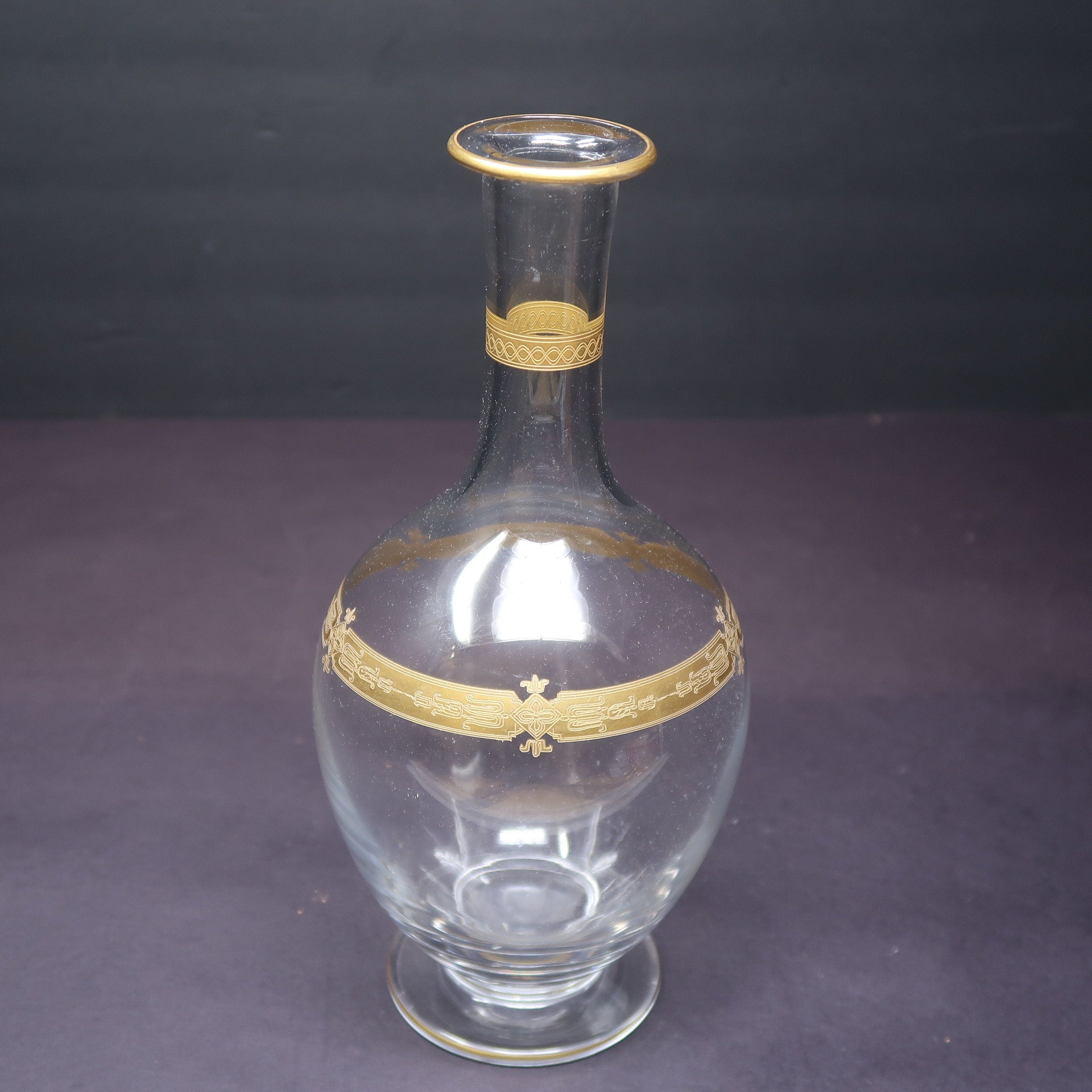 Antique Crystal Wine Decanter Marked 328 (No Stopper ) 10" H